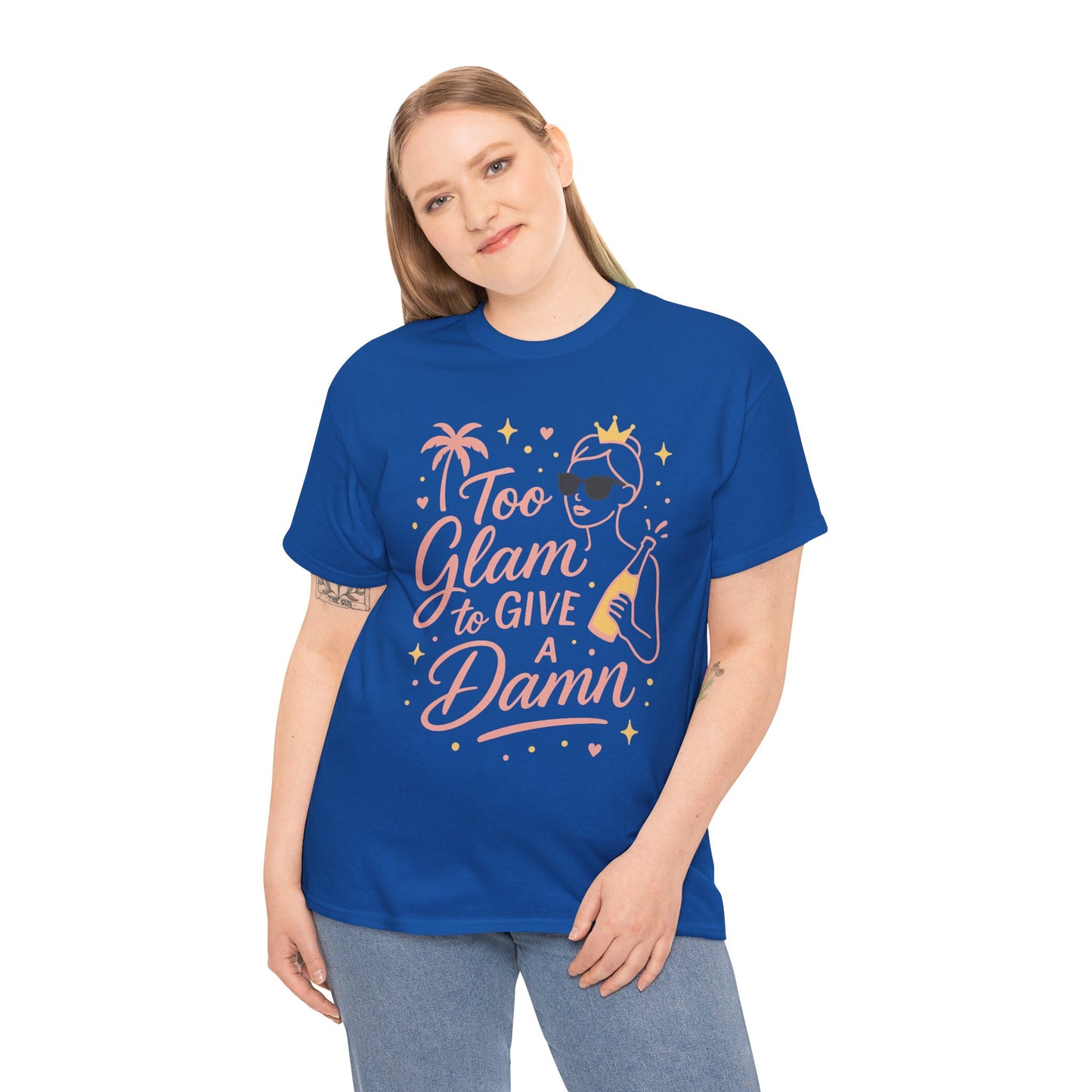 Too Glam to Give a Damn Bridal Party Shirt, Bachelorette Party Tee, Bridesmaid Wedding Tee, Hen Party Top, Bridal Shower, Bridesmaids Gift