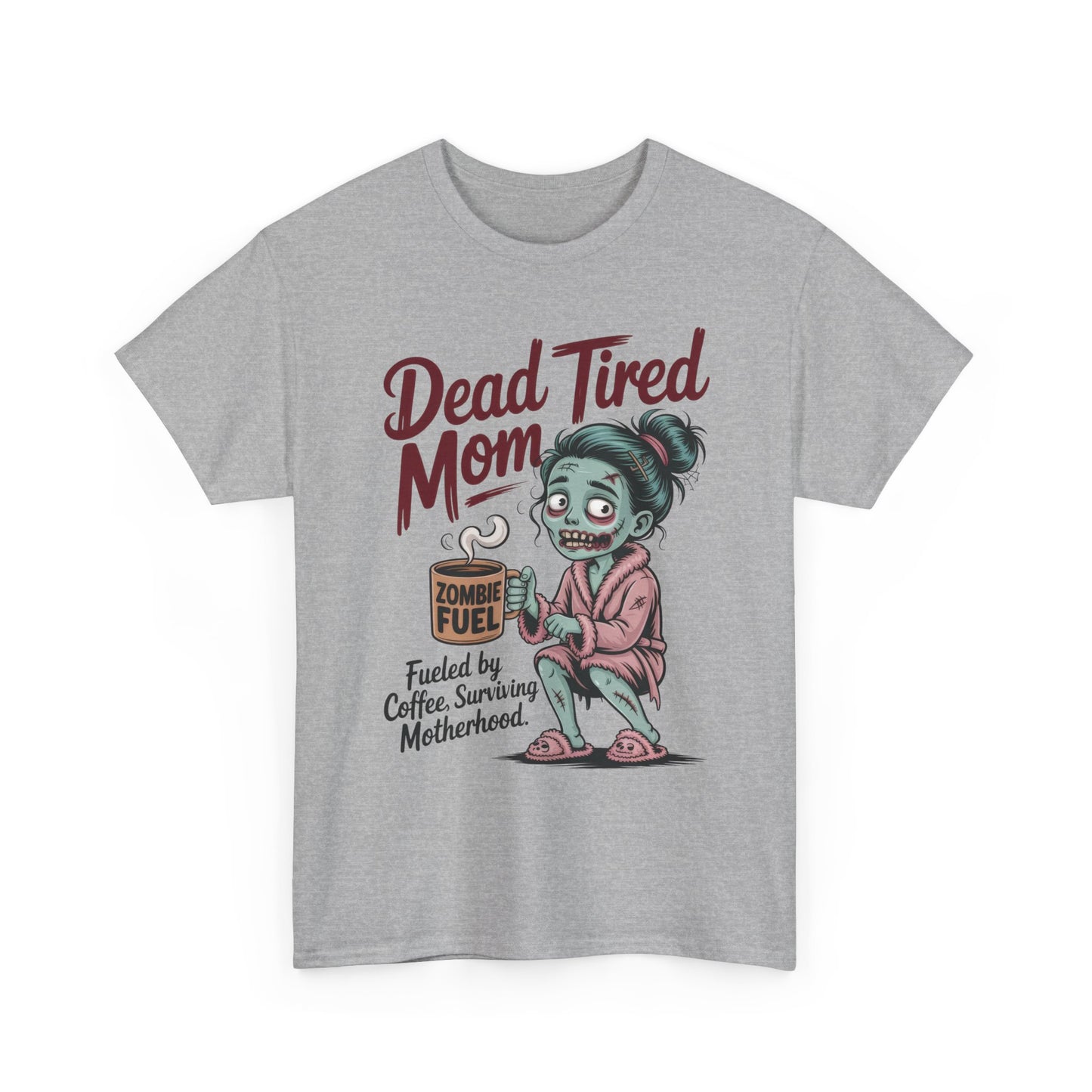 Dead Tired Mom Shirt, Funny Zombie Coffee Women's Tee, Motherhood Survival Tee, Tired Mom Gift, Zombie Mom Shirt