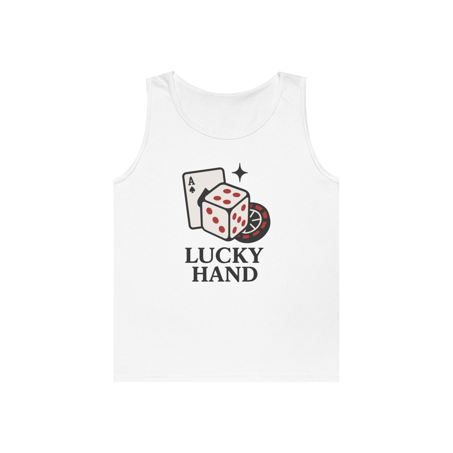 Lucky Hand Unisex Tnak Top, Gambling Tee, Casino Wear, Good Luck Gift, Poker T-Shirt, Casual Vintage Style, Gym Clothing