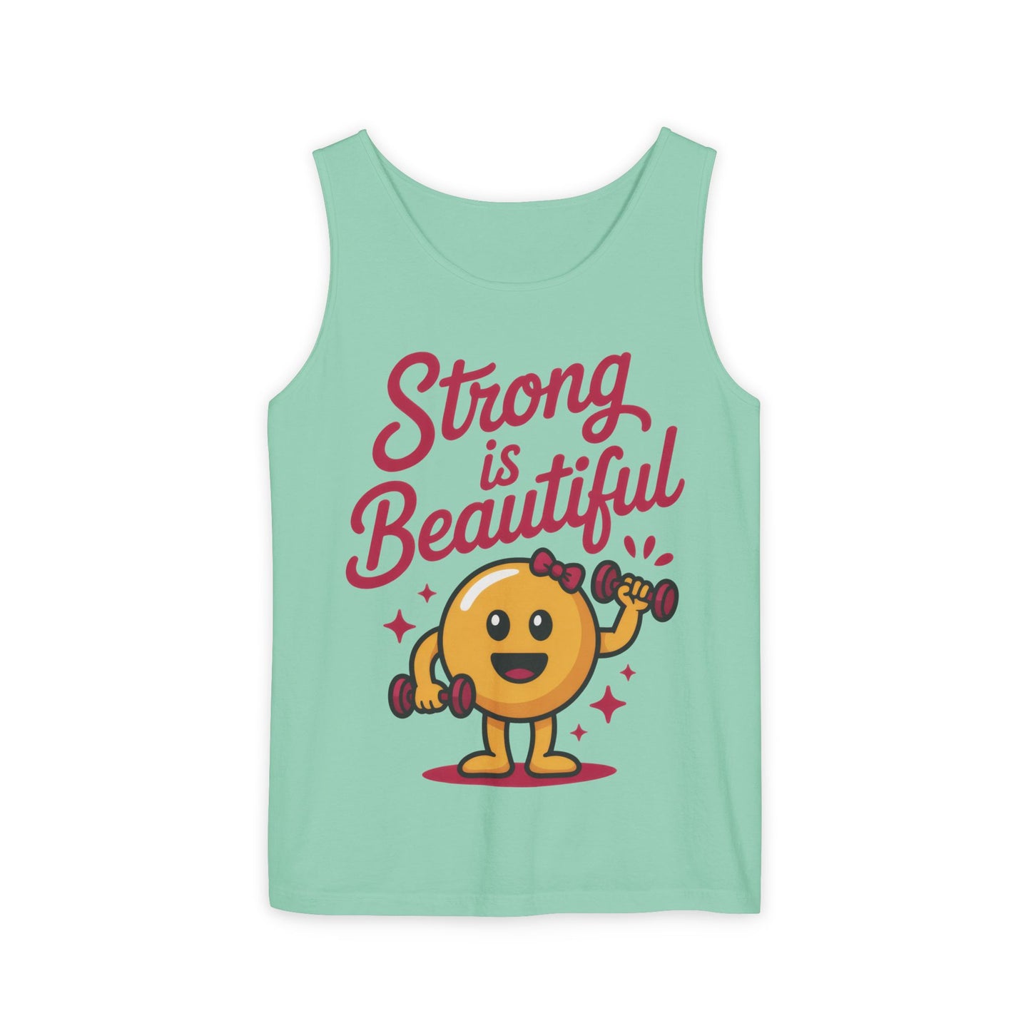 Strong is Beautiful Womens Tank Top, Cute Fitness and Gym Motivation Shirt, Workout Shirt, Exercise Top, Gift for Her, Summer Activewear