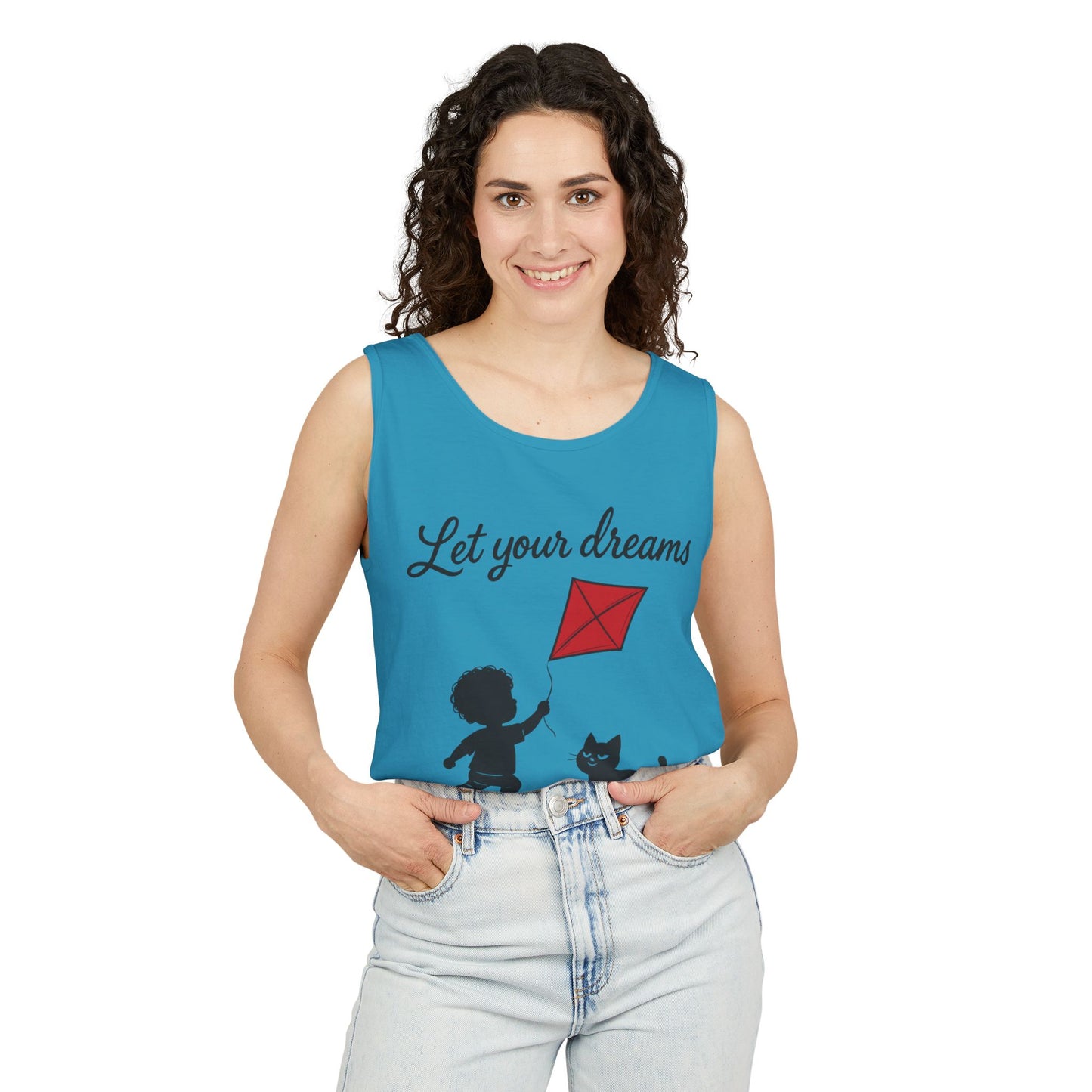 Dream-Catching Tank Top - Lightweight, Womens, Inspirational Graphic Tee, Summer Wear, Perfect Gift for Kids & Families
