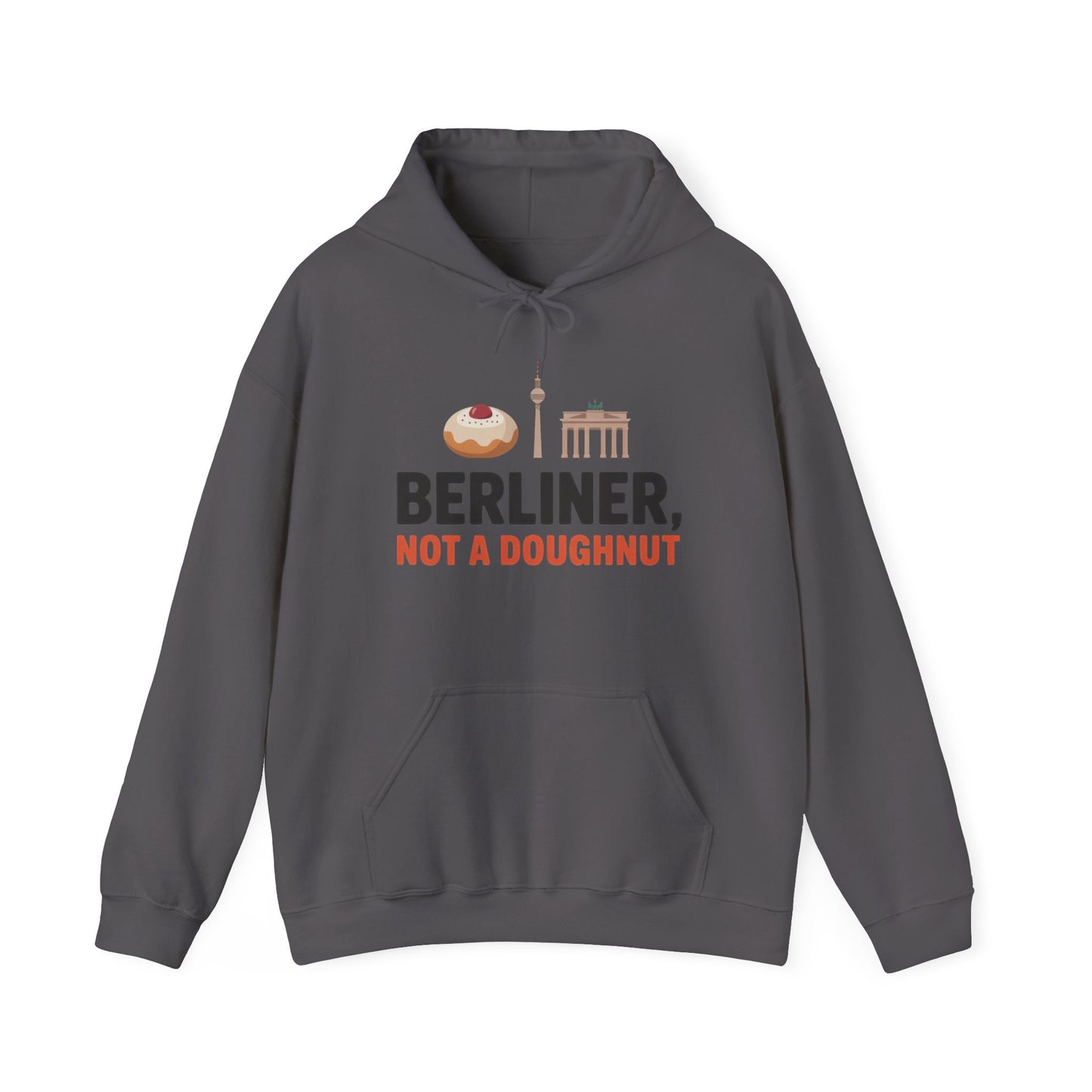Mens Heavy Blend™ Hooded Sweatshirt, Berliner Not a Doughnut Funny Berlin Hoodie for Men