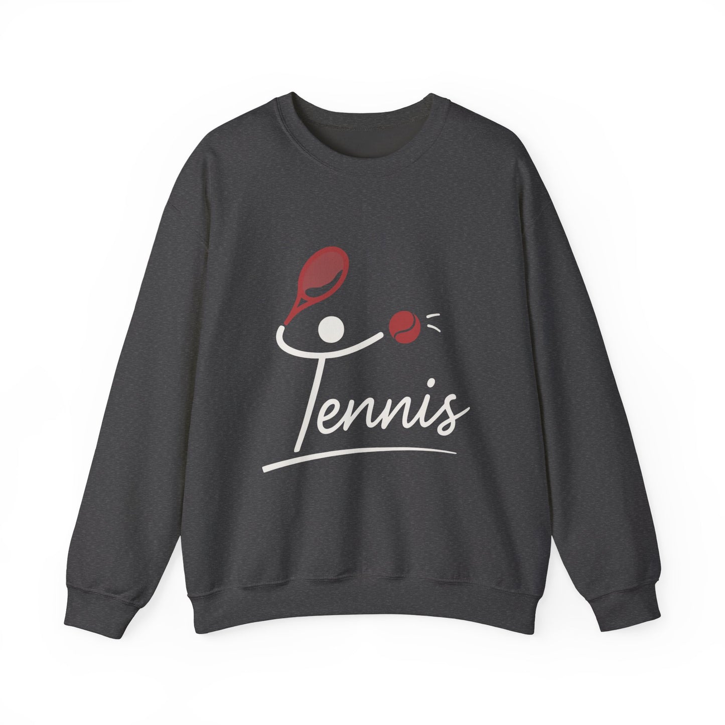 Womens Heavy Blend™ Crewneck Sweatshirt, Womens Tennis Sweatshirt, Cute Sports Graphic Pullover, Workout Gym Activewear Top