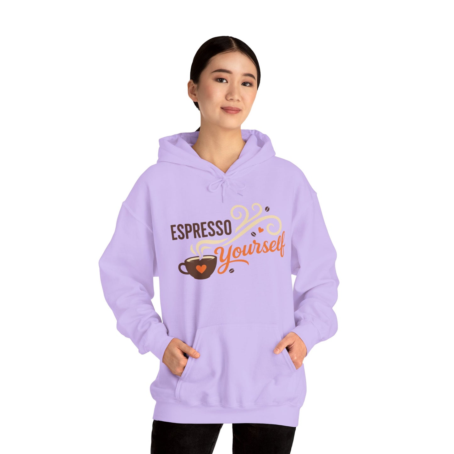 Espresso Yourself Coffee Hoodie, Funny Womens Barista Gift, Cozy Cafe Sweatshirt