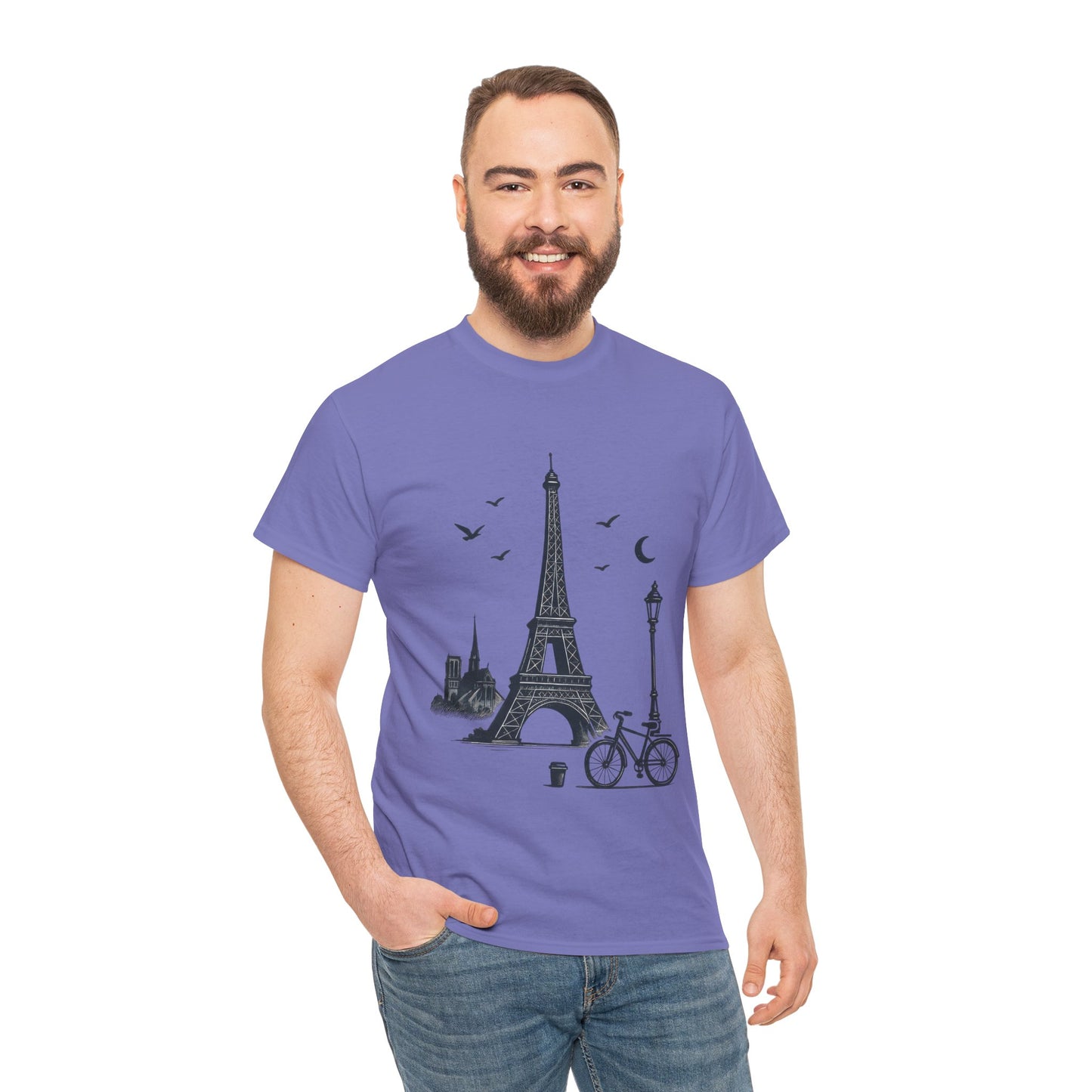 Eiffel Tower Graphic Tee, Parisian Style T-Shirt, Casual Summer Top, Travel Gift, Unisex Cotton Shirt