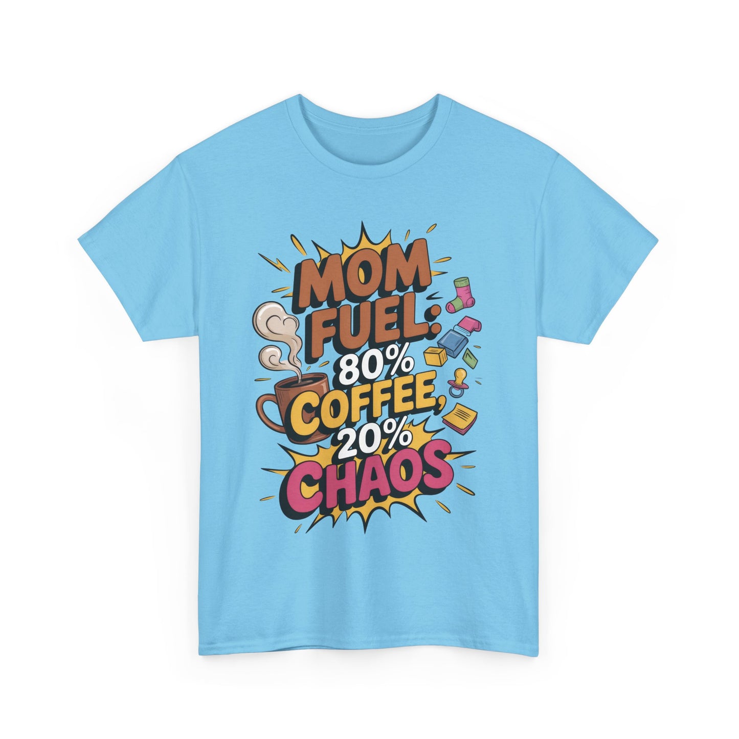 Funny Mom Fuel Coffee Tee, Gifts for Moms, Mother's Day Gift, Coffee Lover Shirt, T-Shirt for Coffee Loving Moms, Tired Mom Life Tee