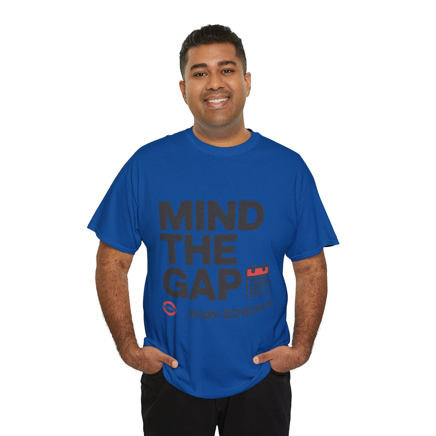 Funny Mind The Gap T-Shirt for Men, London Underground Inspired Schedule Tee, Office Humor Shirt
