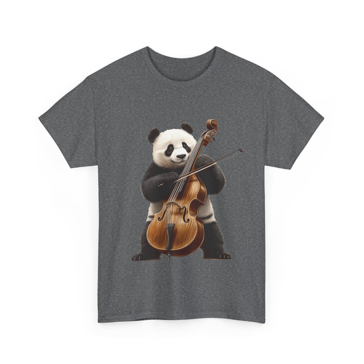 Panda Musician Tee - Cute Animal Graphic Shirt for Music Lovers, Gift for Panda Fans, Unique Concert Outfit, Casual Wear, Cellist Panda