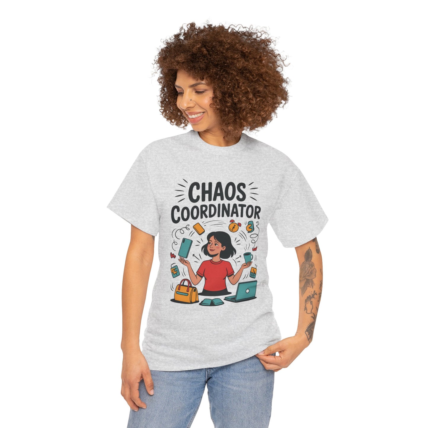 Chaos Coordinator Heavy Cotton Tee, Gift for Busy Moms, Mother's Day Gift, Funny Mom Life Shirt, Busy Life Humor T-Shirt