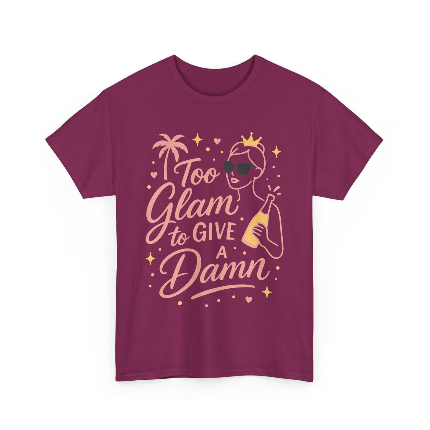 Too Glam to Give a Damn Bridal Party Shirt, Bachelorette Party Tee, Bridesmaid Wedding Tee, Hen Party Top, Bridal Shower, Bridesmaids Gift