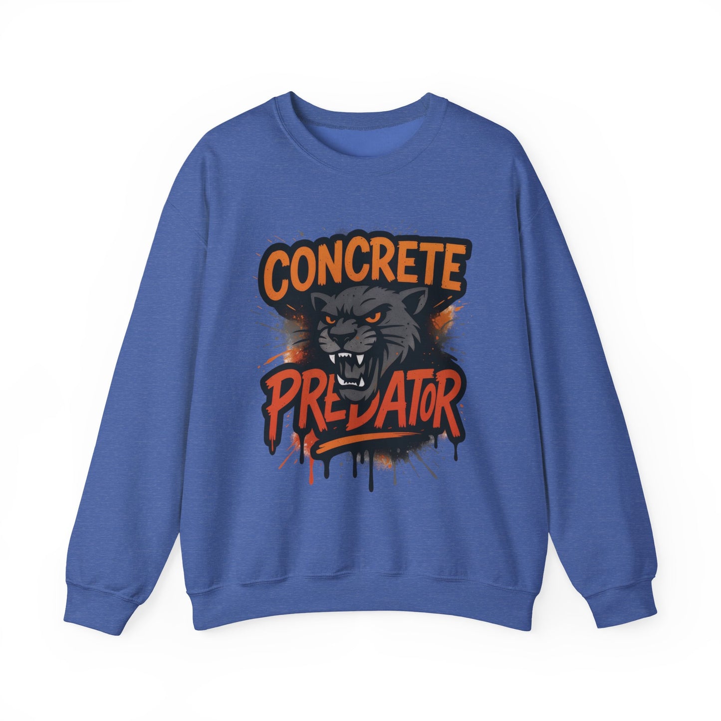 Men's Heavy Blend™ Crewneck Sweatshirt, Concrete Predator Mens Panther Crewneck Sweatshirt