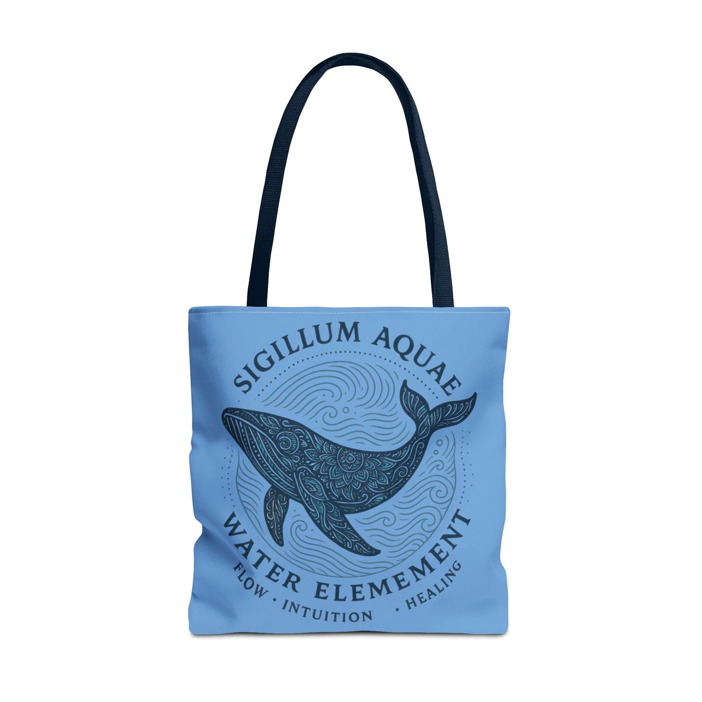 Whale Water Element Tote Bag: Spiritual Gift, Eco-Friendly, Beach Bag, Yoga Accessories, Meditation Essentials, Weekender Bag, Large Bag