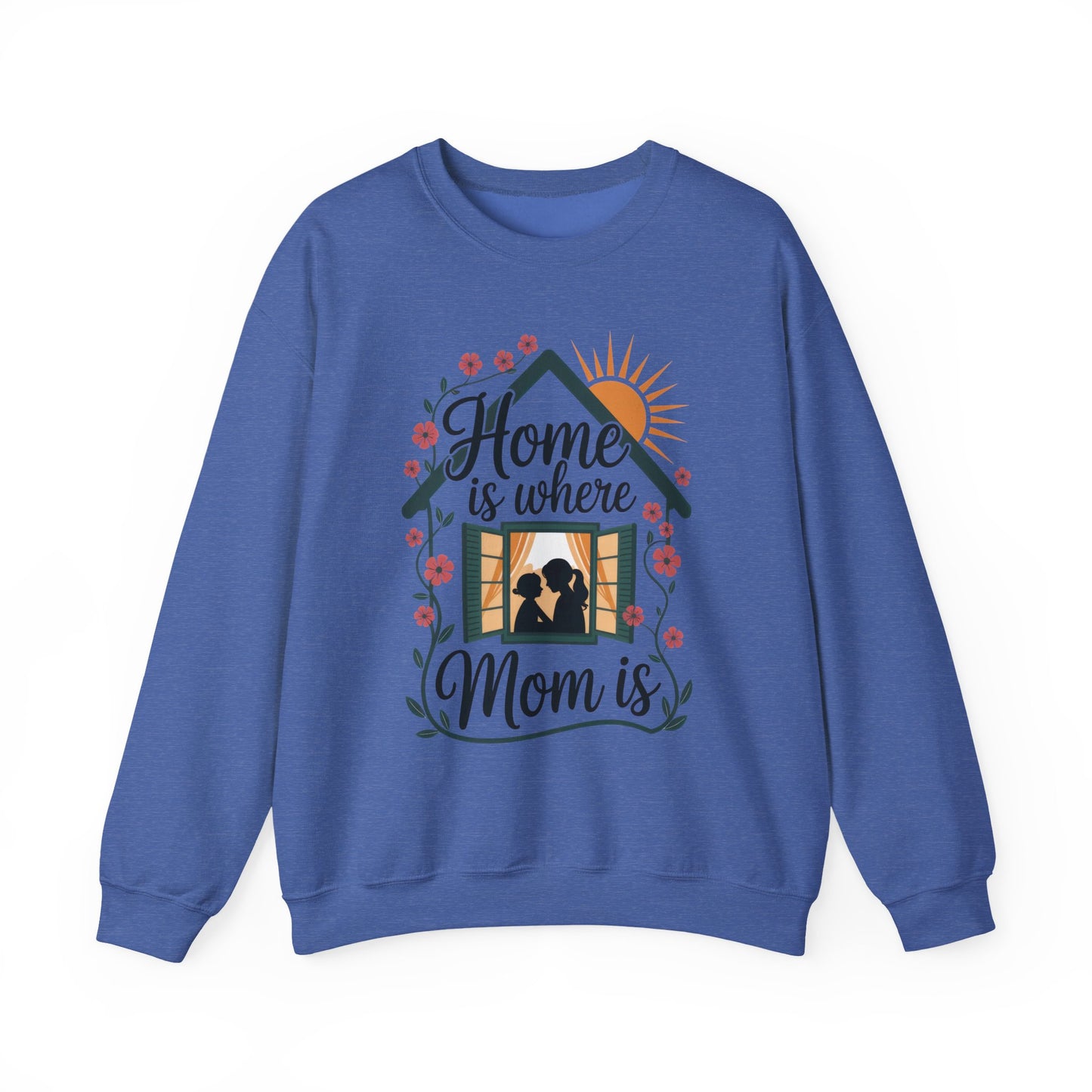 Home Is Where Mom Is Sweatshirt, Mother's Day Cotton Sweatshirt, Cute Family Gift for Mom, Sentimental Mom Gift, mother's day Gift