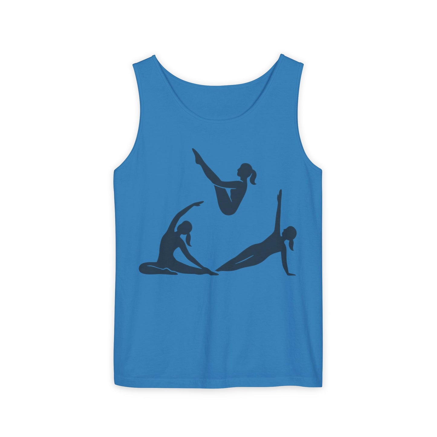 Womens Garment-Dyed Tank Top, Womens Pilates Tank Top, Yoga Fitness Graphic Top, Cute Workout Gym Shirt