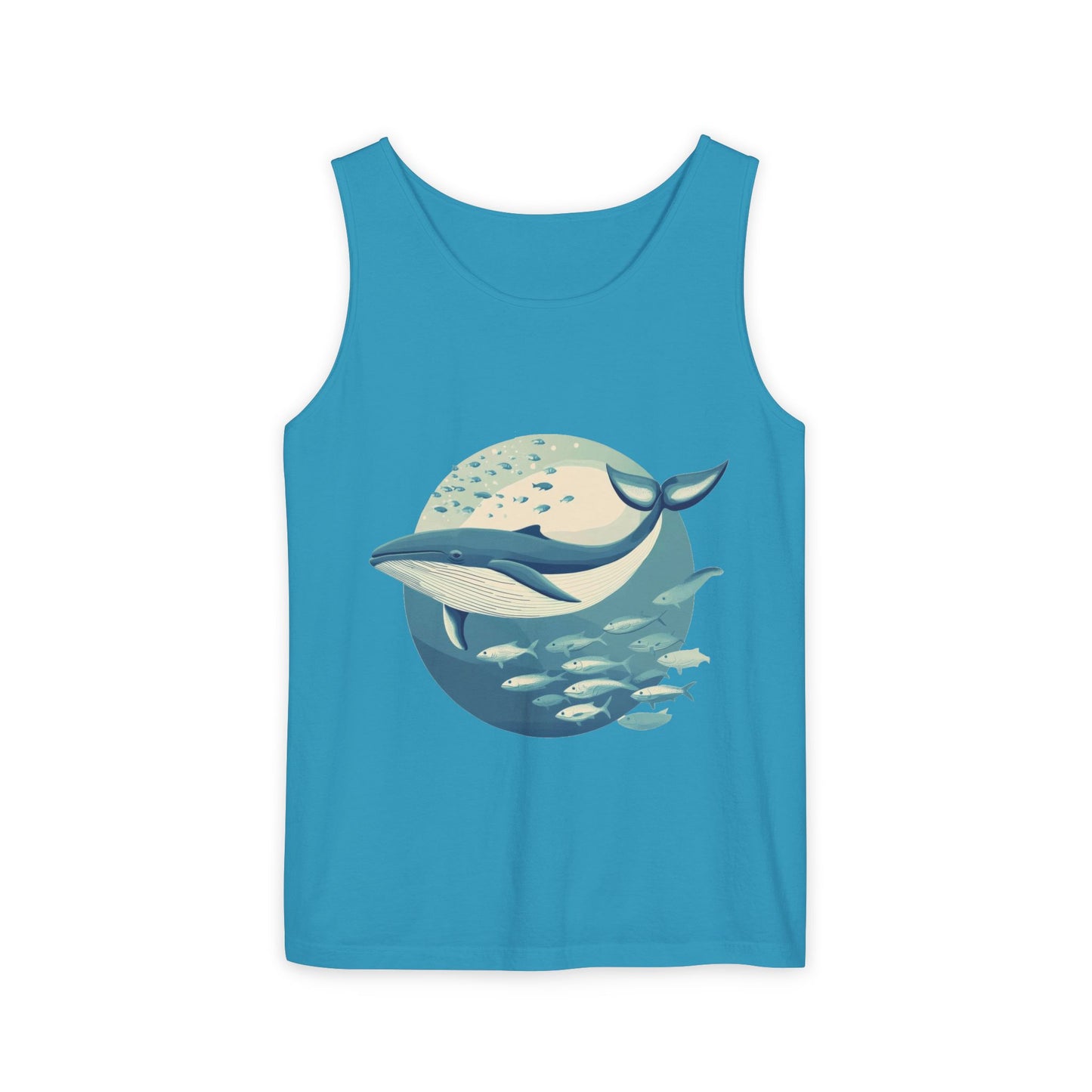 Ocean-Inspired Unisex Tank Top, Whale Design Shirt, Summer Casual Wear, Beach Vibes Gift, Eco-Friendly Fashion