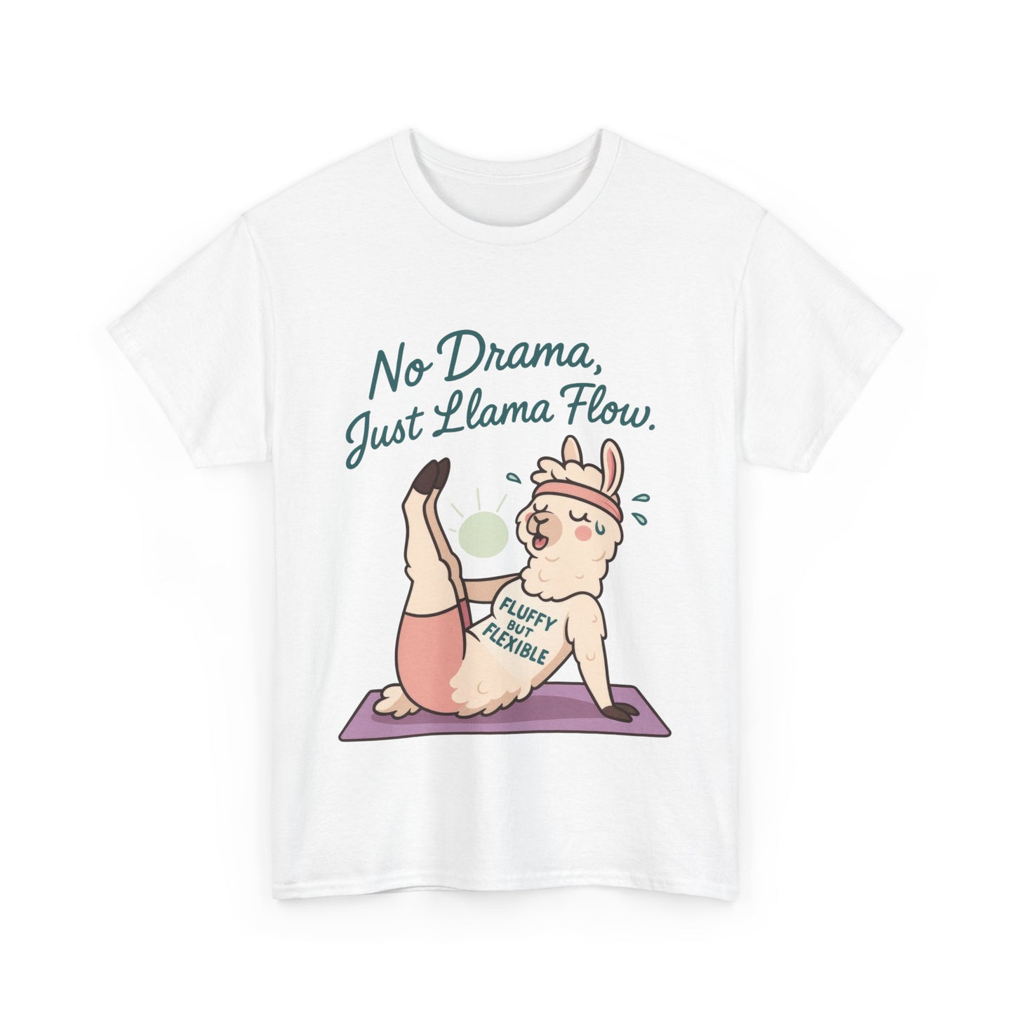 No Drama Llama Yoga Tee, Funny Yoga Llama T-Shirt for Women, Gift for Yoga Lovers, Fun Yoga T-Shirt for Animal Lovers, Humor Shirt