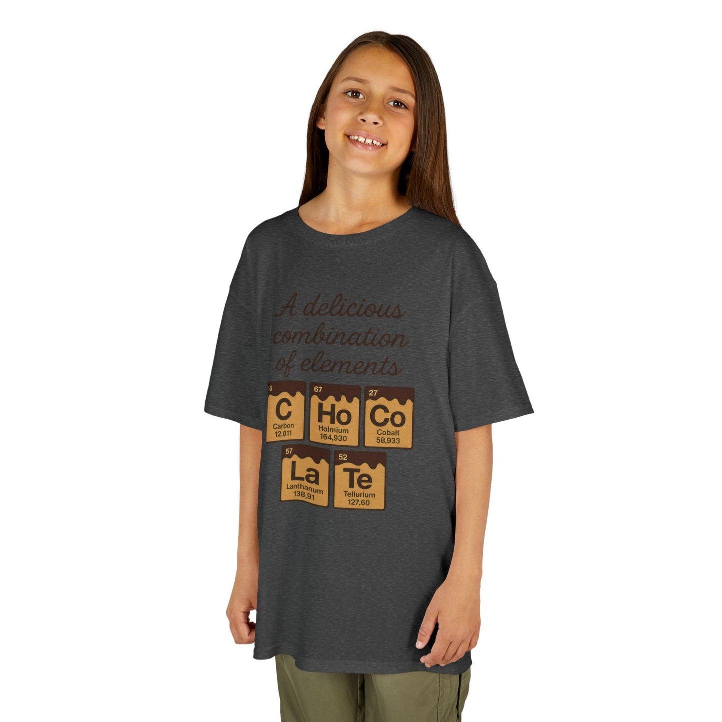Funny Chocolate Science Young Girl T-Shirt, Choco-LaTe Element Shirt, Sweet Science Gift, Children's Gift, Birthday Party