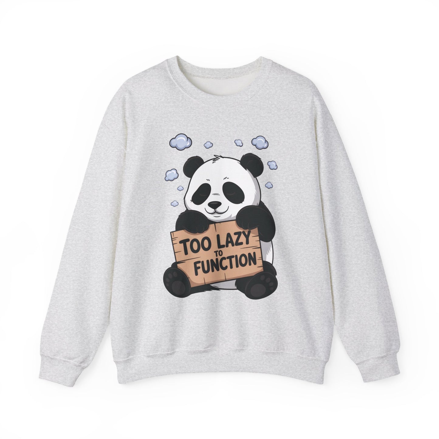 Panda Lazy Crewneck Sweatshirt - Funny Gift for Relaxation, Cute Animal Apparel for Cozy Days, Perfect for Fall and Winter