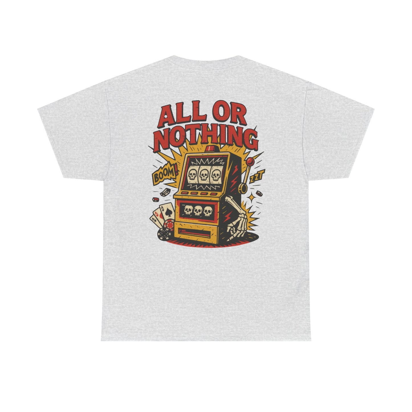 Mens Front Back print tee, Gambling Shirt, Casino Style Tee, Poker Lover Gift, Gaming Apparel, Slot Machine Graphic, Gambling Gift