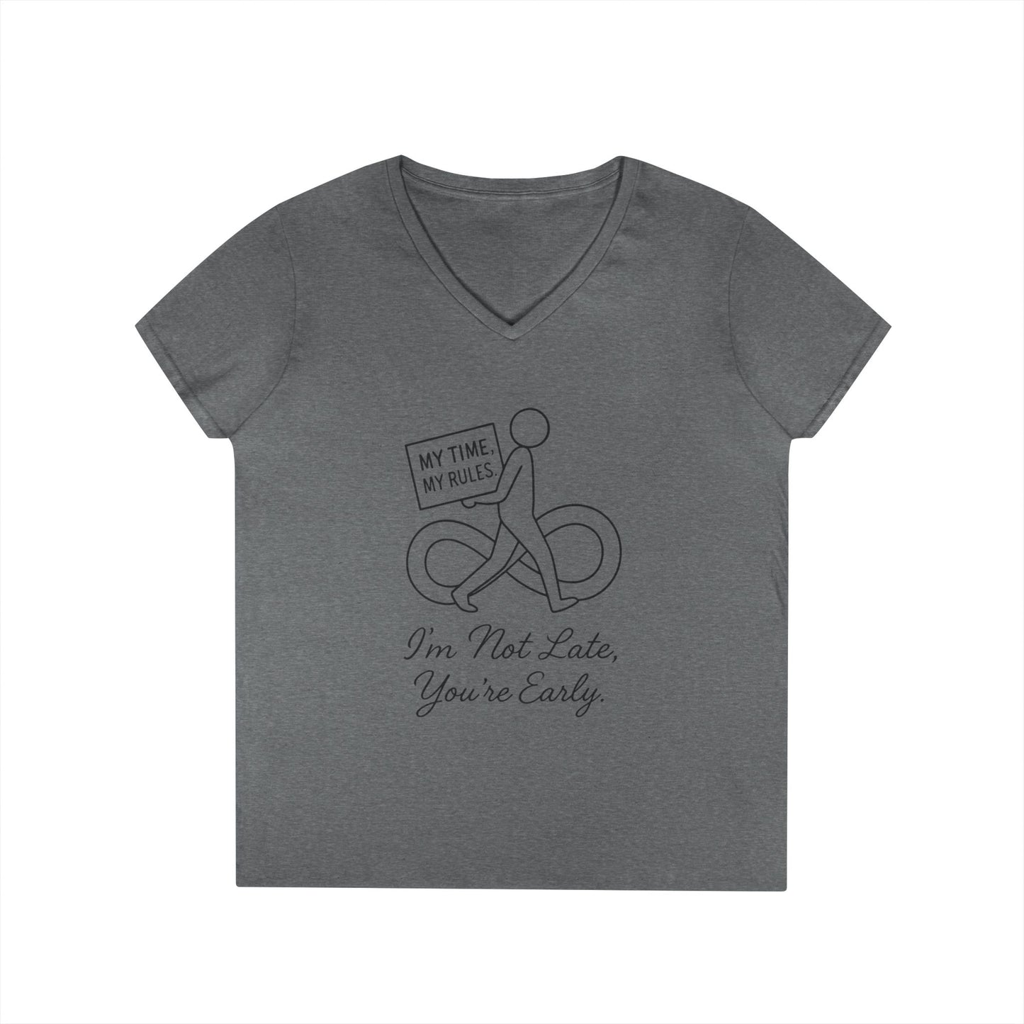 My Time My Rules Women's V-Neck T-Shirt, Funny T-Shirt, Casual Wear, women empowerment tee, confident woman shirt, self love t shirt