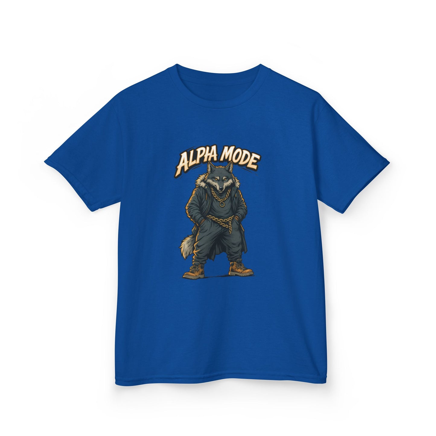 Alpha Mode Teen Wolf Shirt, Cool Youth Graphic Tee, Hip Hop Savage Wolf Tee, Graphic Kids Tee, Alpha Teen Streetwear, Wolf Gift for Teens