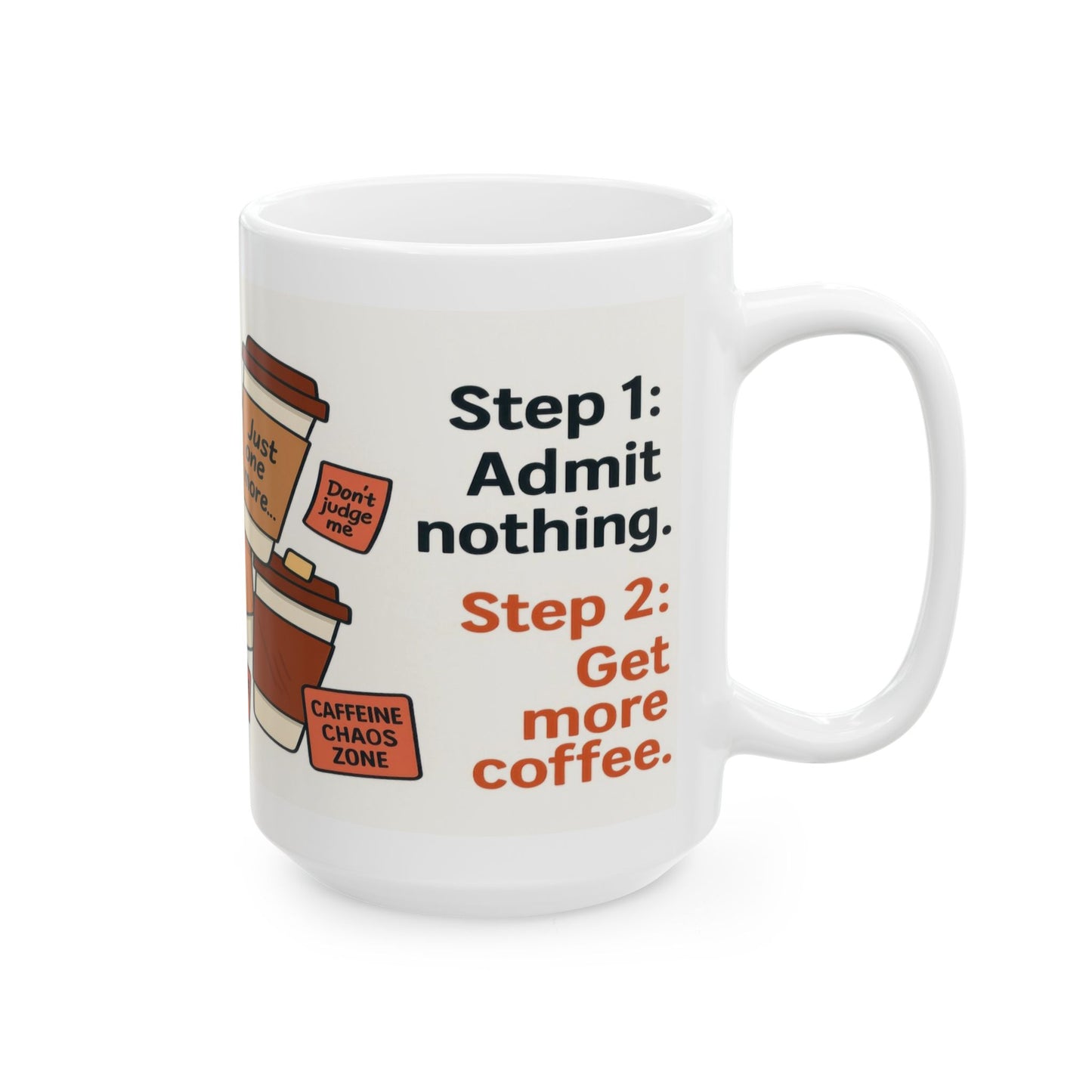Funny Coffee Addiction Mug, Funny Coffee Lover Gift, Office Mug, Caffeine Addict Gift, Caffeine Chaos Humor Cup, Gift for Coffee Lovers