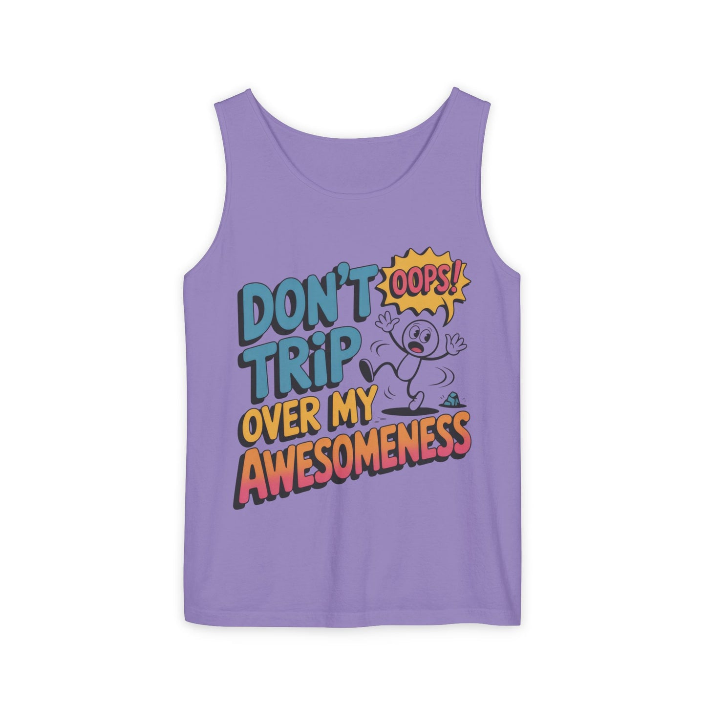 Funny Graphic Tank Top, Don't Trip Over My Awesomeness Tank, Womens Cotton Tank for Casual Wear, Gift for Friends, Birthday Gift, Humor Tee