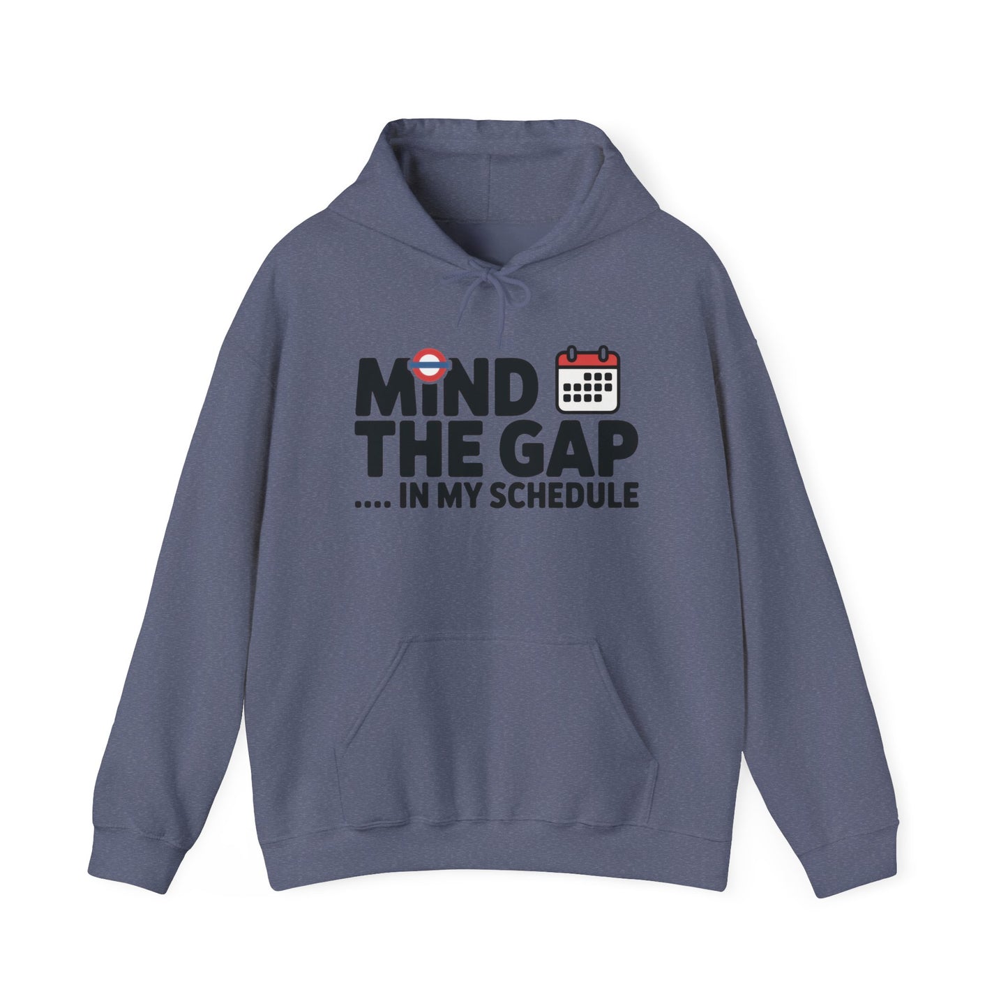 Men's Hoodie Funny Mind The Gap, London Tube Inspired Office Humor Hoodie, Comfy Graphic Sweatshirt