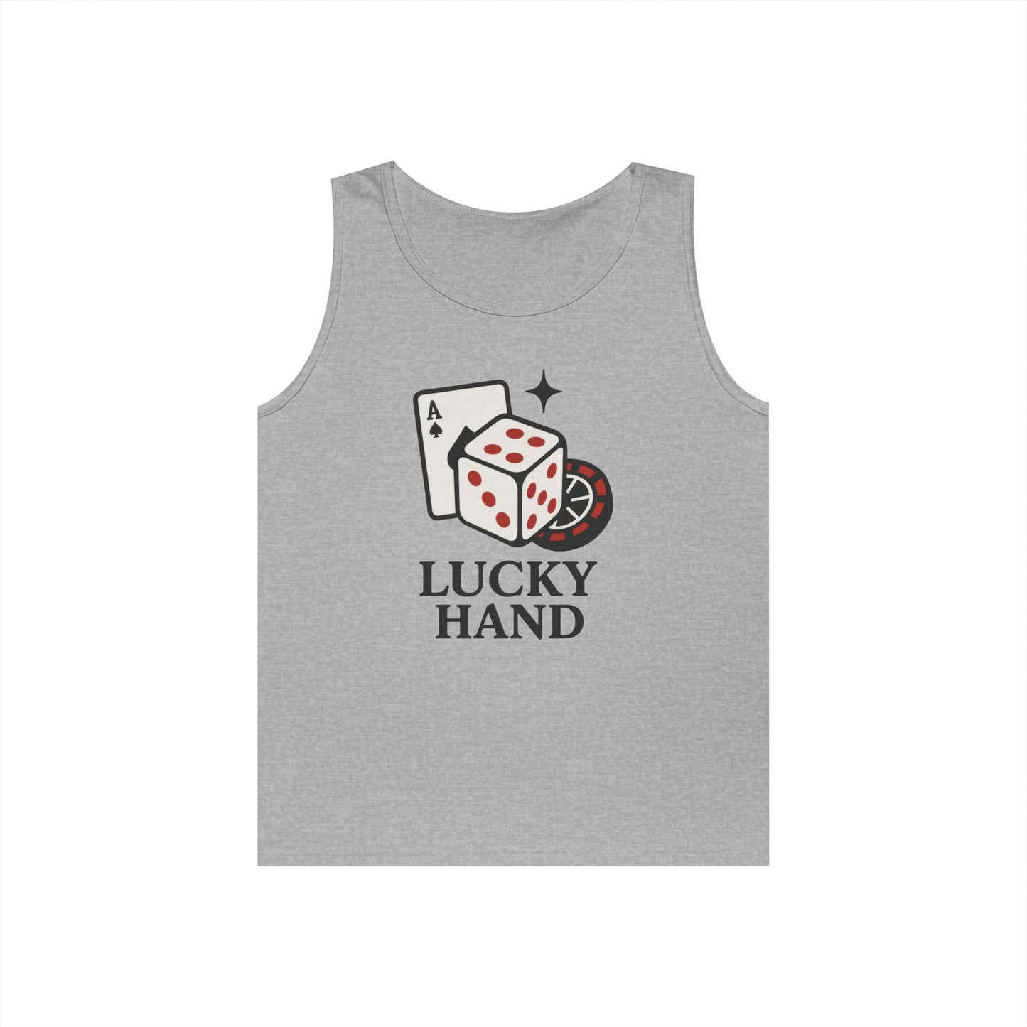 Lucky Hand Unisex Tnak Top, Gambling Tee, Casino Wear, Good Luck Gift, Poker T-Shirt, Casual Vintage Style, Gym Clothing