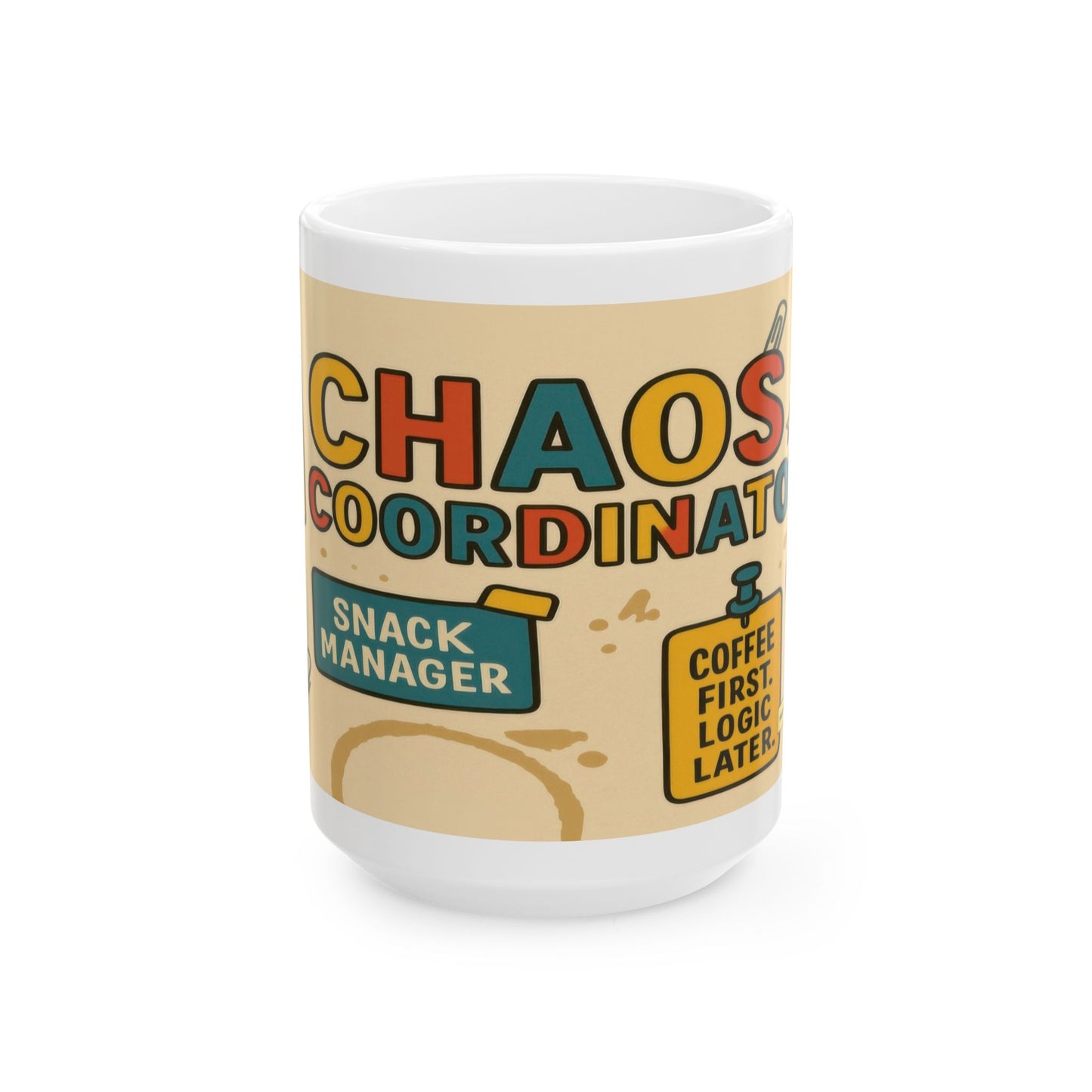 Chaos Coordinator Mug, Funny Coffee Cup for Office Workers, Perfectionists & Multitaskers, Office Humor, Coffee Lovers, Gift for Managers