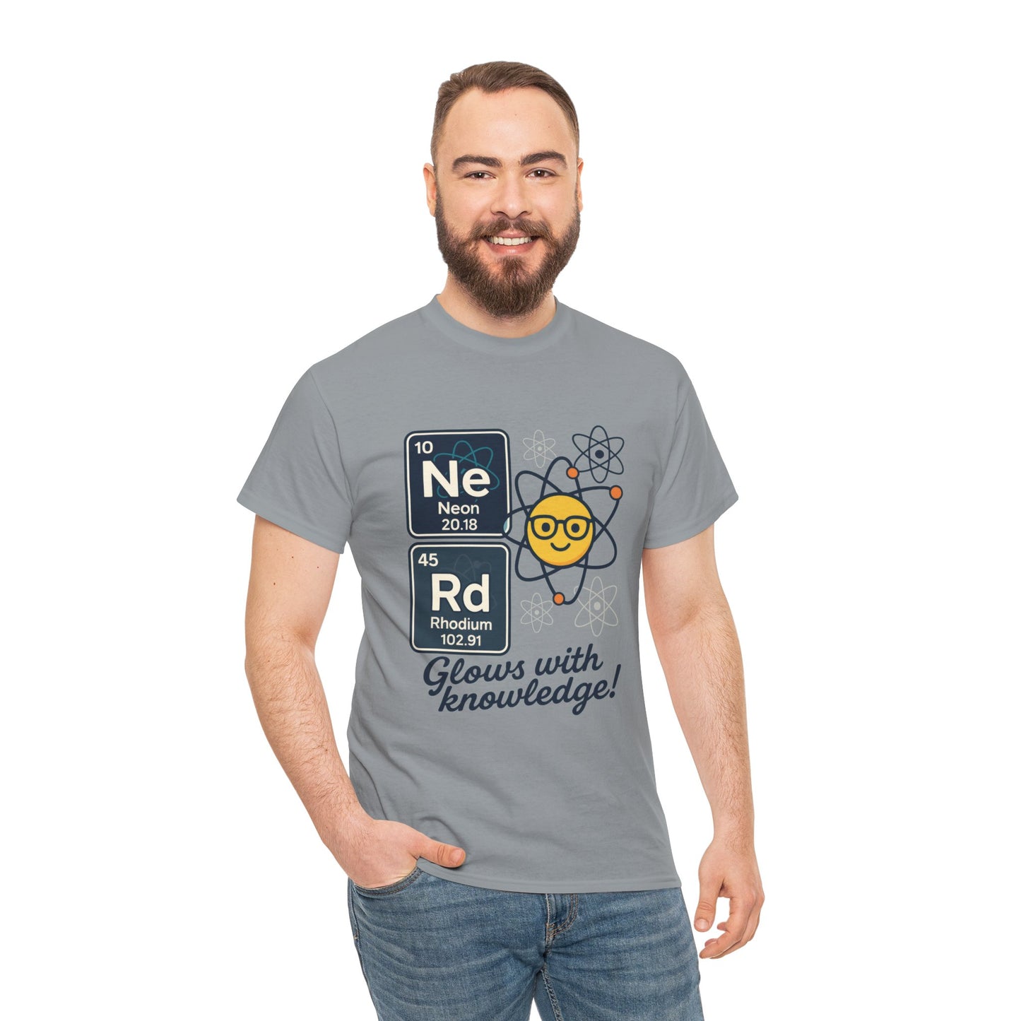 Funny Mens Nerd T-Shirt, NeRd Periodic Table Shirt, Glowing Knowledge Tee, Science Lover Gift, Chemistry Shirt, STEM Apparel, Science Tee