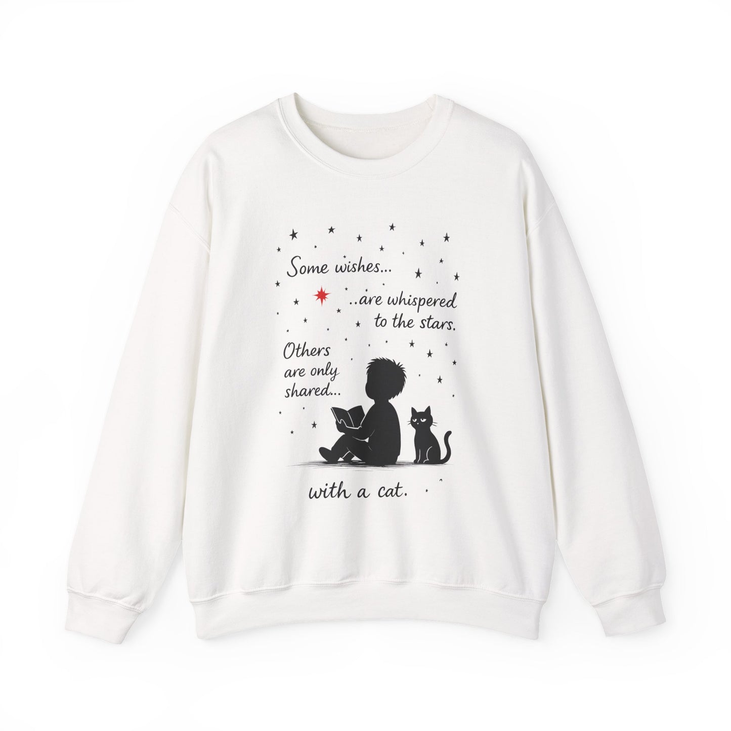 Cozy Cat-Inspired Crewneck Sweatshirt - Literary Lover Gift, Womens Layer, Cat Enthusiast Apparel, Thoughtful Gift for Cozy Nights