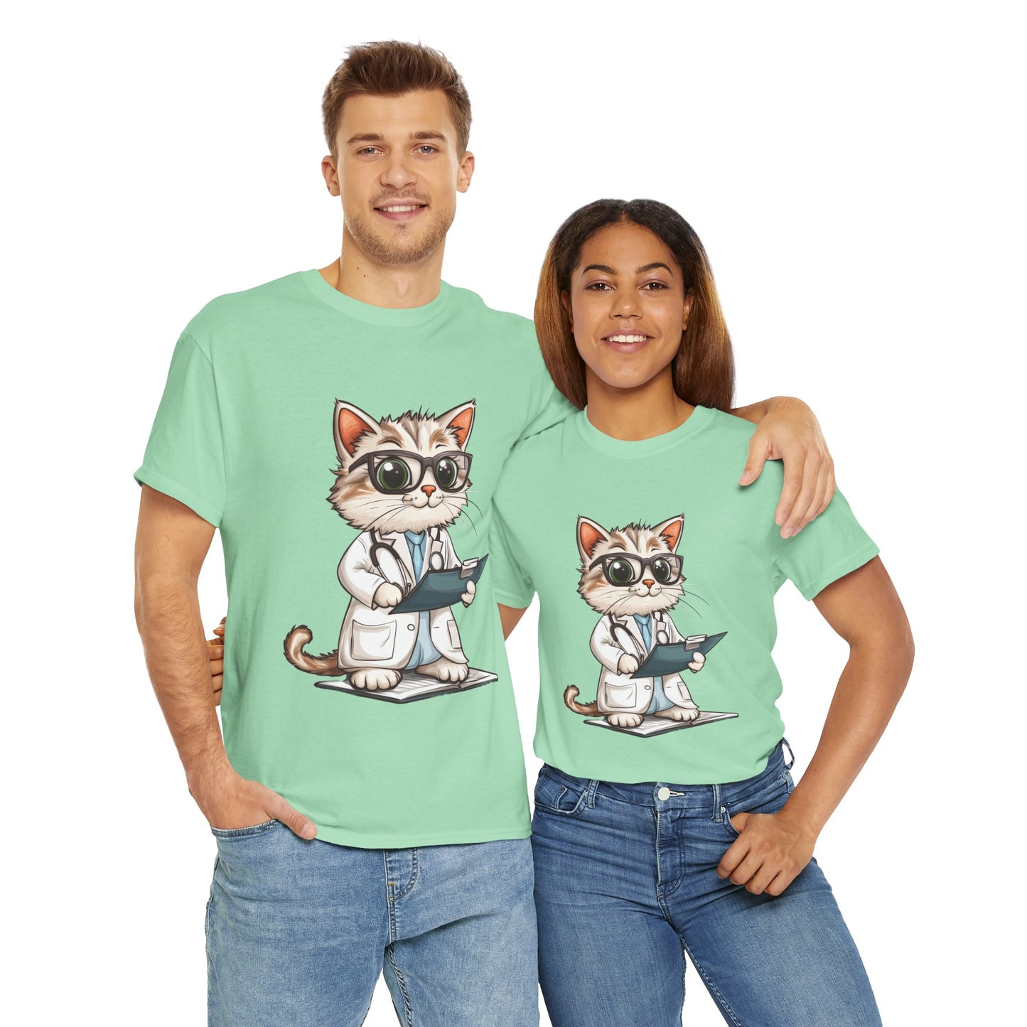 Funny Doctor Cat T-Shirt, Unisex “The Pawscription is Ready” Tee, Cute Veterinary Gift, Medical Student Shirt, Animal Doctor Graphic Tee