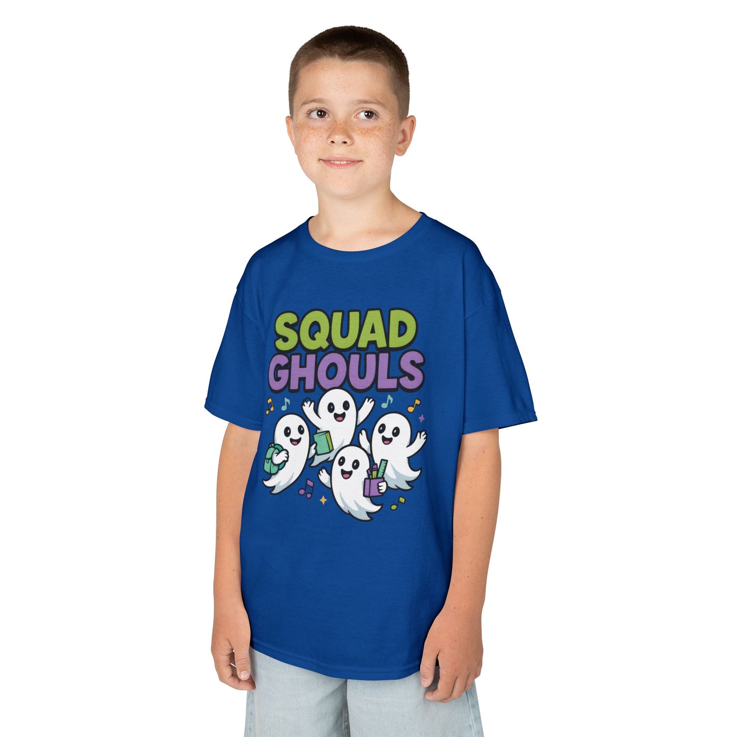 Kids Squad Ghouls T-Shirt, Cute Ghost Friends School Shirt, Halloween Back to School Tee for Boys & Girls