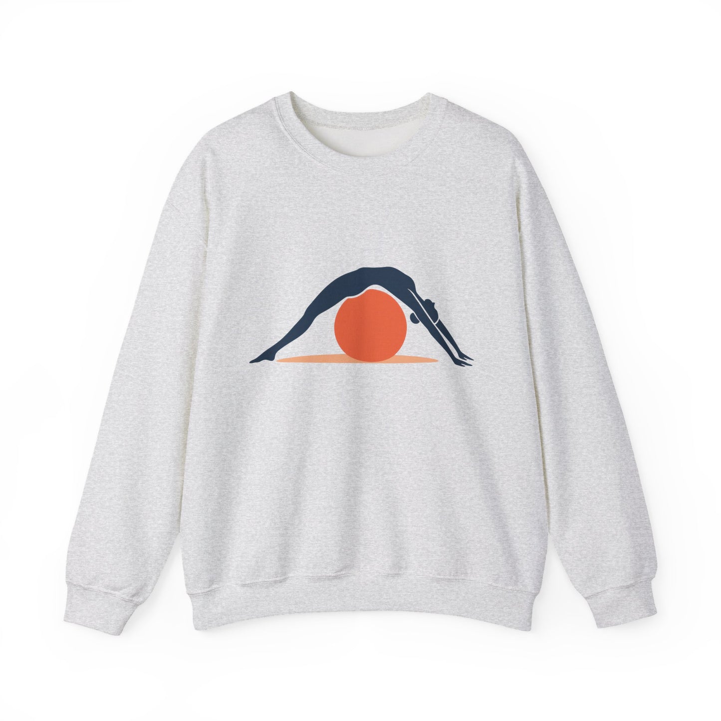Womens Heavy Blend™ Crewneck Sweatshirt, Womens Pilates Sweatshirt, Yoga Fitness Graphic Pullover, Cute Workout Top