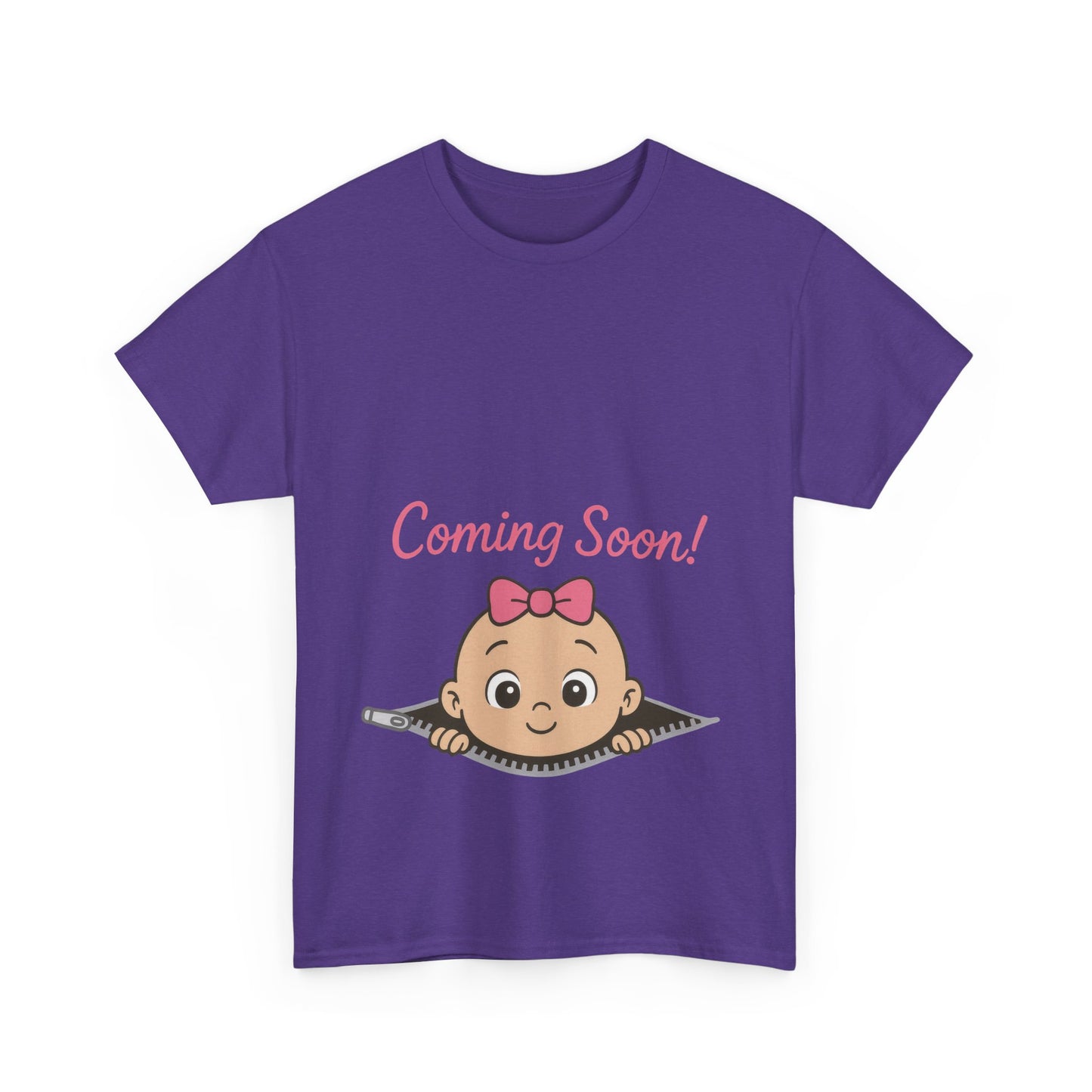 Coming Soon Maternity T-Shirt, Cute Baby Girl Pregnancy Announcement Shirt, Expecting Mom Gift, Gender Reveal Tee, Baby Shower Gift