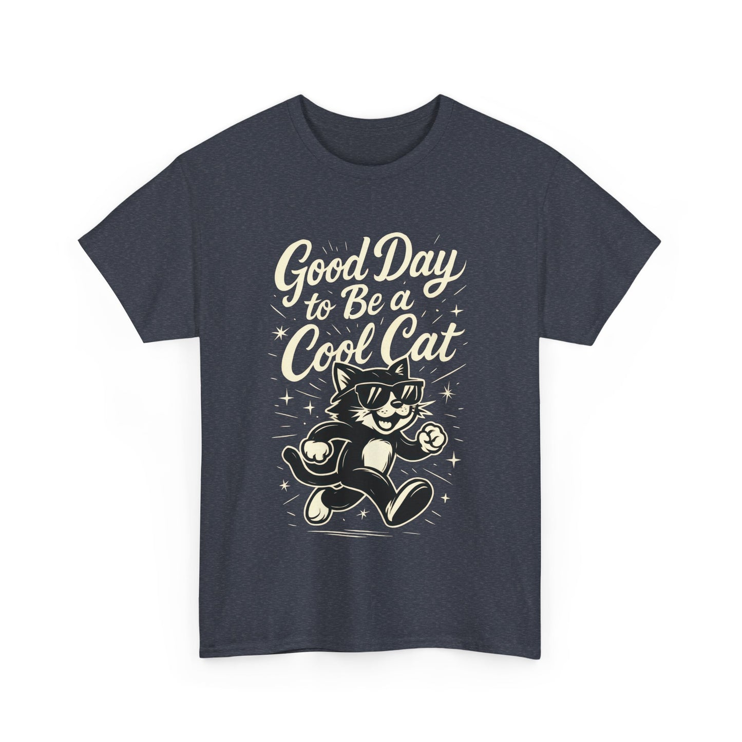 Good Day to Be a Cool Cat Womens Shirt - Funny Retro Kitty Graphic Tee for Women - Cute Cat Lover Gift, Fun T-Shirt, Unique Everyday Wear