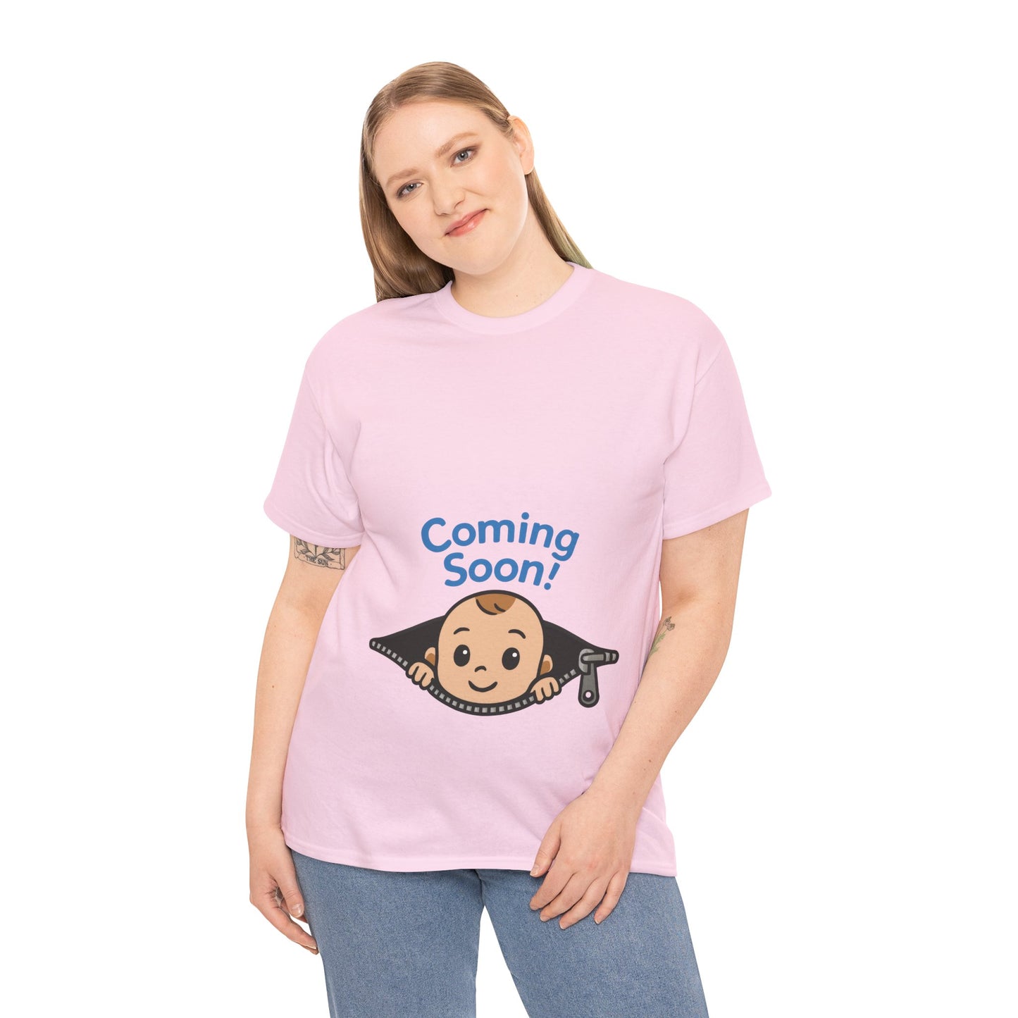 Coming Soon Maternity Tee, Cute Baby Boy Pregnancy Announcement Tee, Funny Expecting Mom Gift, Gender Reveal Tee, Baby Shower Top