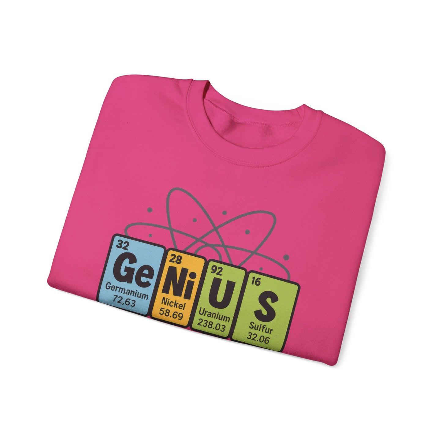 Funny Womens Science Sweatshirt, Genius Periodic Table Pullover, Nerdy Chemistry Gift for Her, Funny Gift for Nerds, Science Geek Apparel