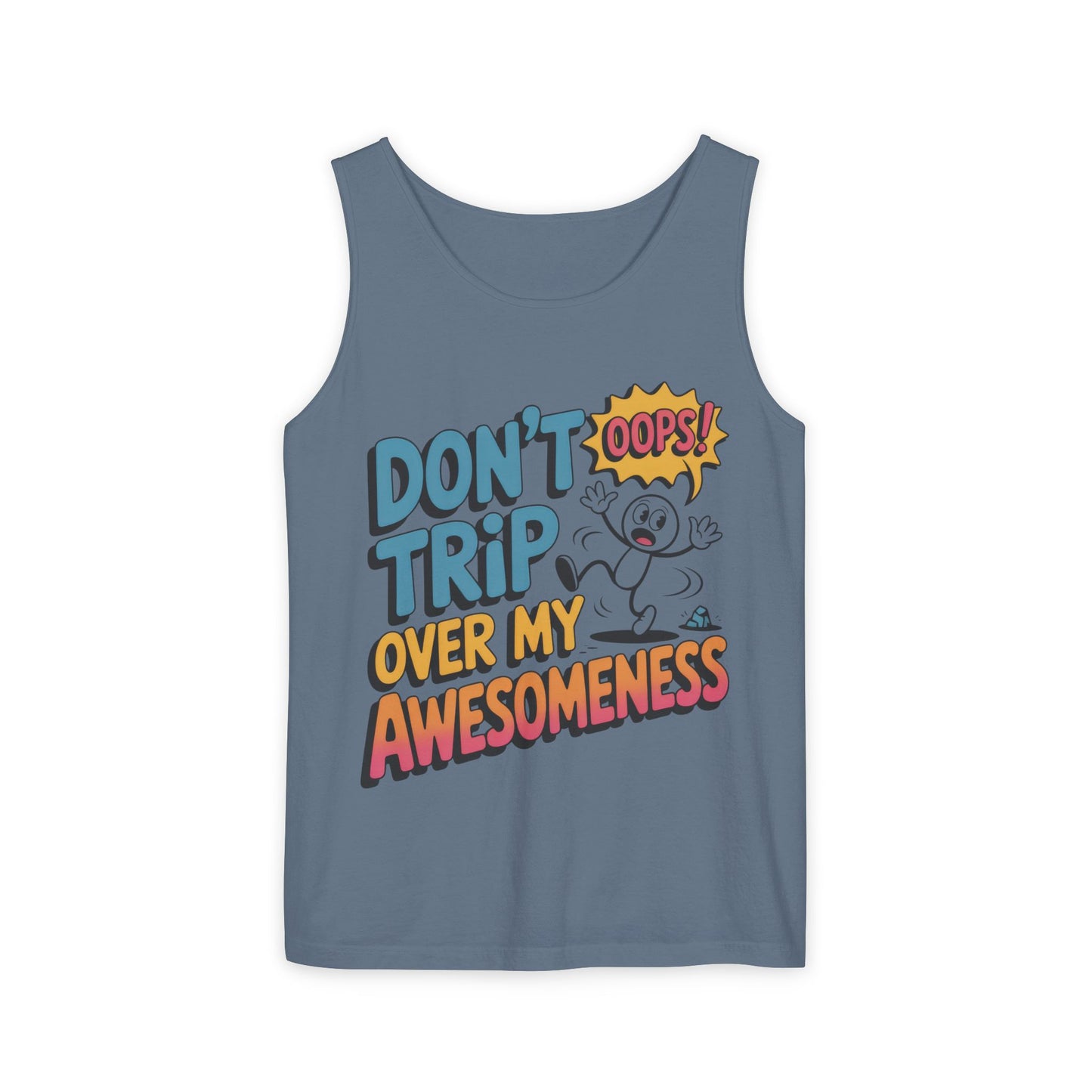 Funny Graphic Tank Top, Don't Trip Over My Awesomeness Tank, Womens Cotton Tank for Casual Wear, Gift for Friends, Birthday Gift, Humor Tee