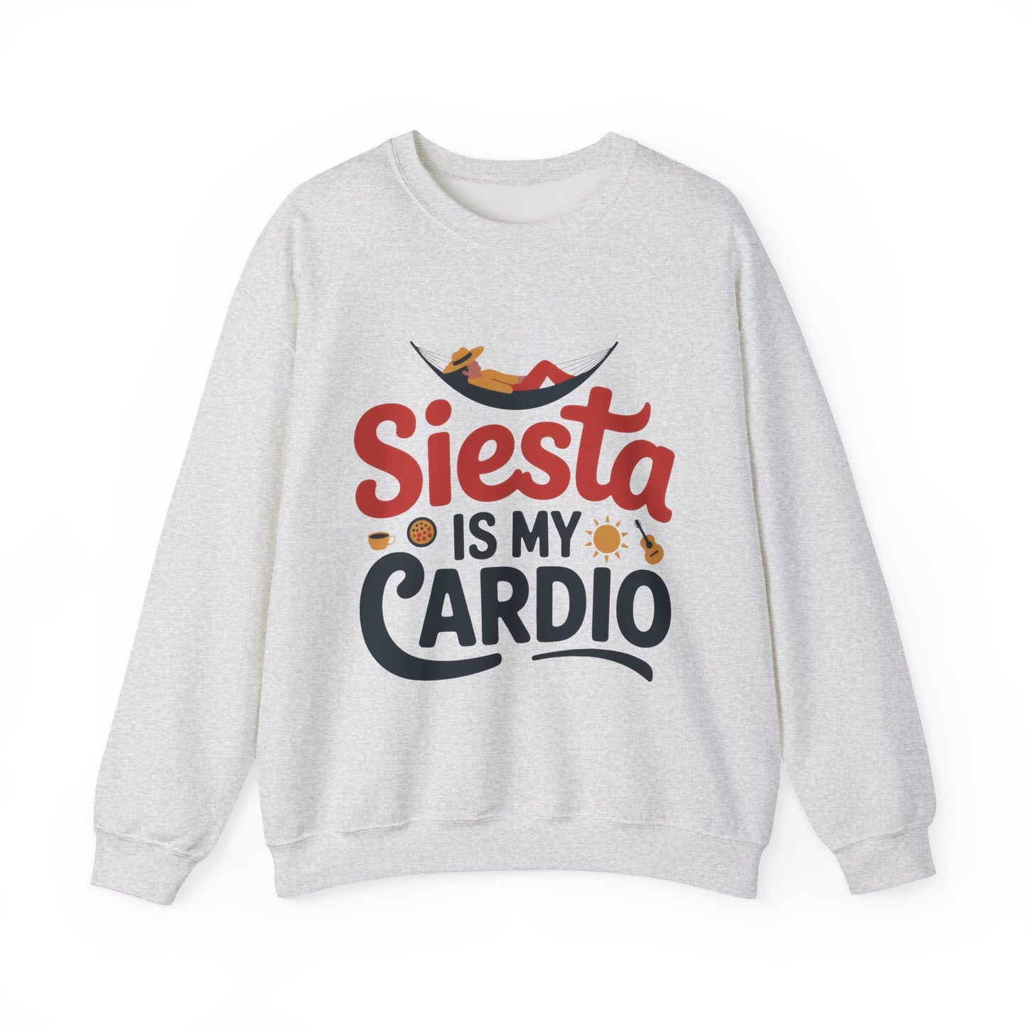 Men's Heavy Blend™ Crewneck Sweatshirt, Siesta Is My Cardio Funny Mens Sweatshirt Spain Gift
