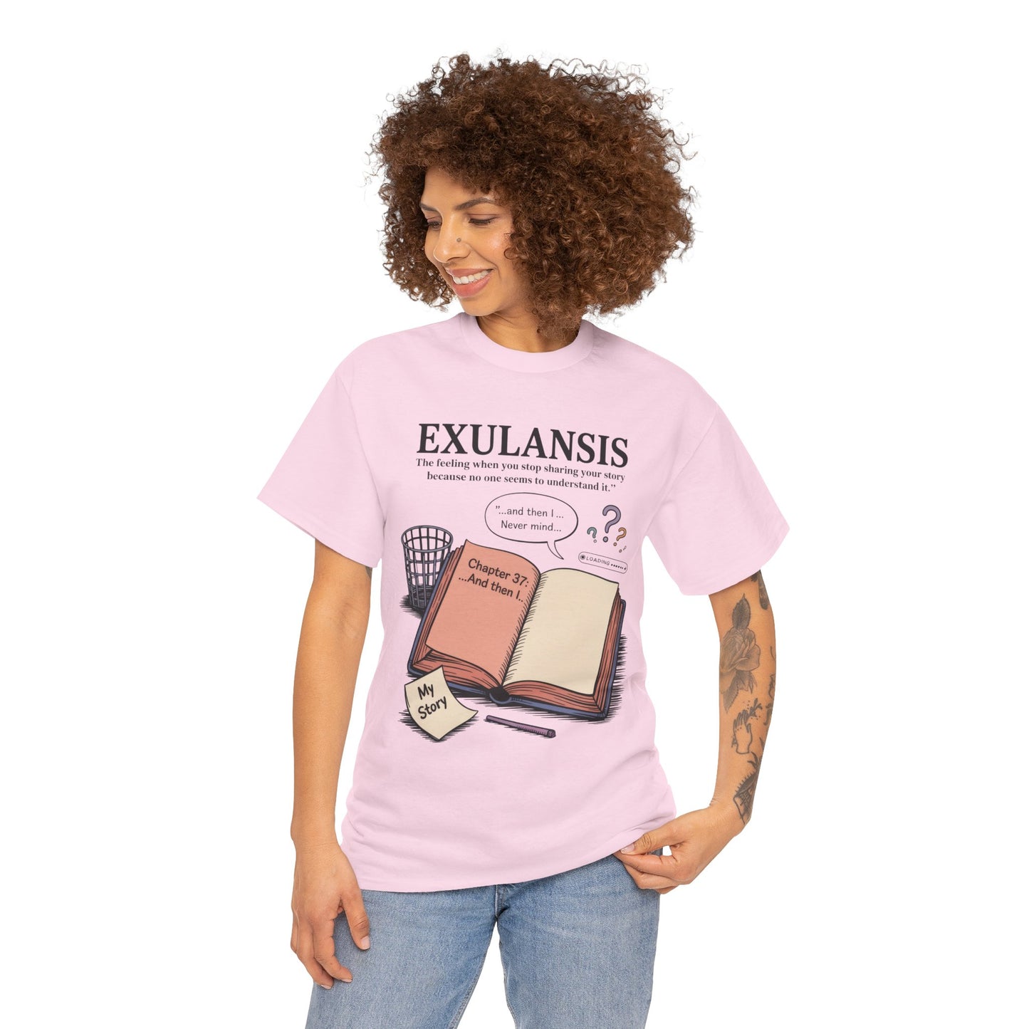Exulansis Shirt, Emotional Aesthetic Word Tee, Deep Meaning Typography Graphic Tee, Women's Heavy Cotton Tee, deep meaning t shirt