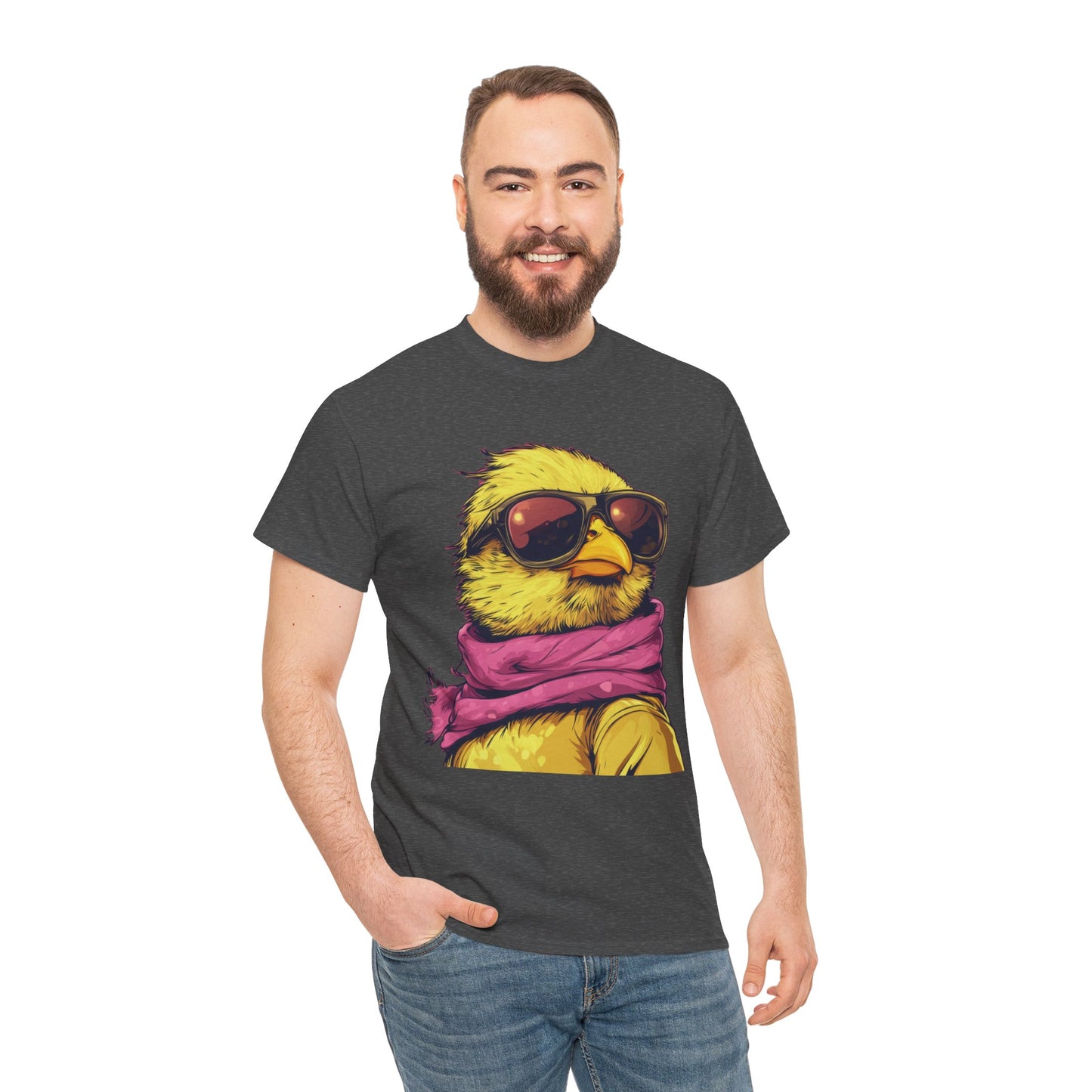 Chic Cool Chick T-Shirt, Unisex Heavy Tee, Funny Animal Tee, Trend Chick Graphic T-Shirt Gift