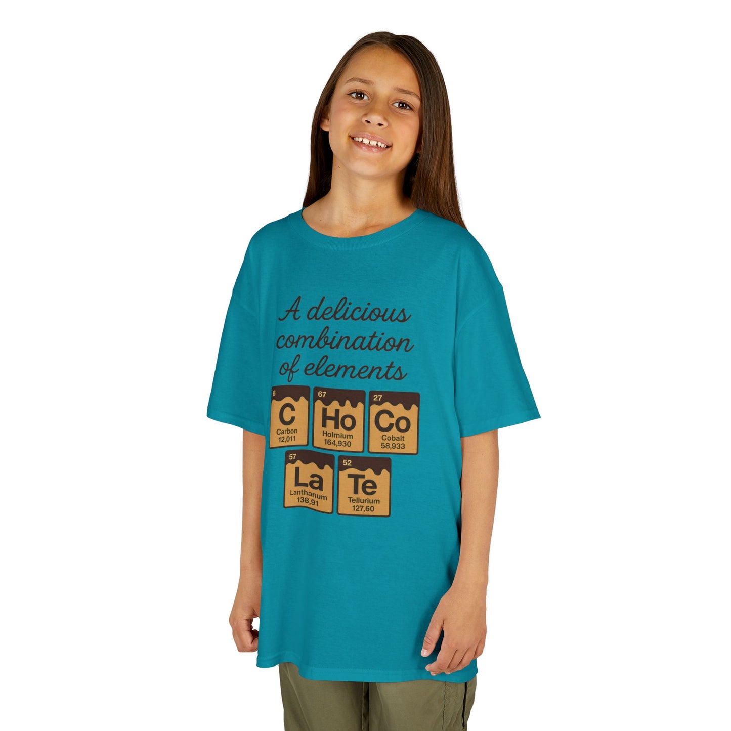 Funny Chocolate Science Young Girl T-Shirt, Choco-LaTe Element Shirt, Sweet Science Gift, Children's Gift, Birthday Party