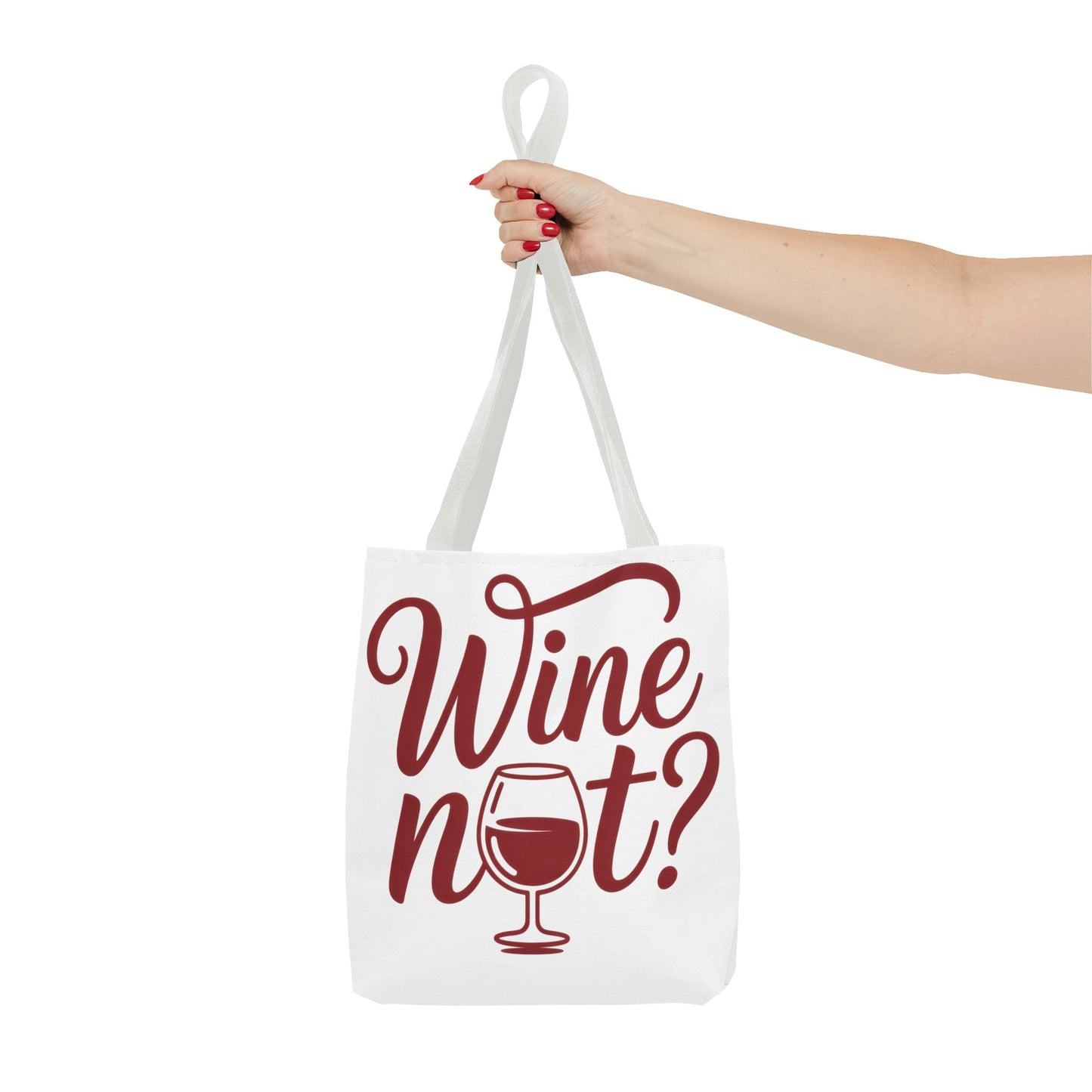 Wine Not? Tote Bag - Fun Wine Lover's Accessory for Parties, Gift for Wine Enthusiasts, Perfect for Grocery or Beach Outings, AOP Design
