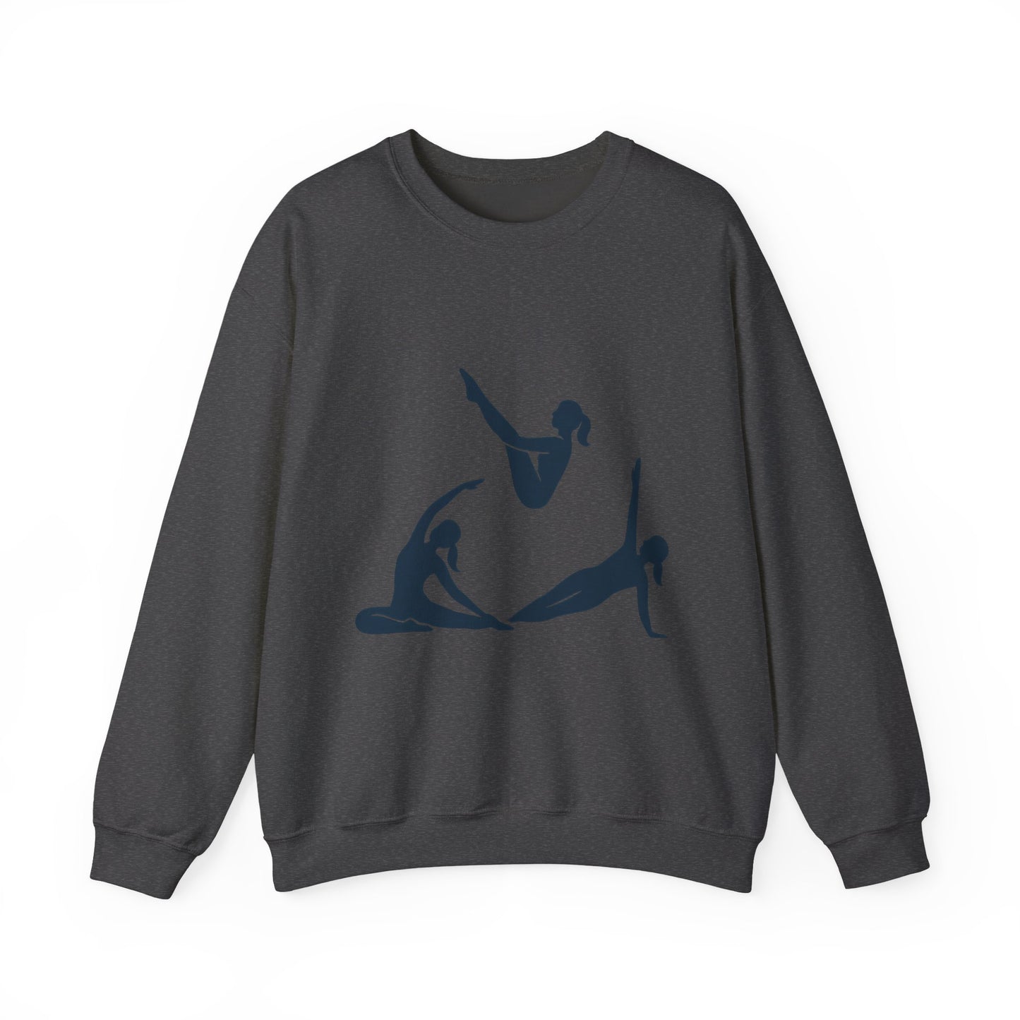Womens Heavy Blend™ Crewneck Sweatshirt, Womens Pilates Sweatshirt, Yoga Fitness Graphic Pullover, Cute Workout Gym Top, Yoga Lover Gift