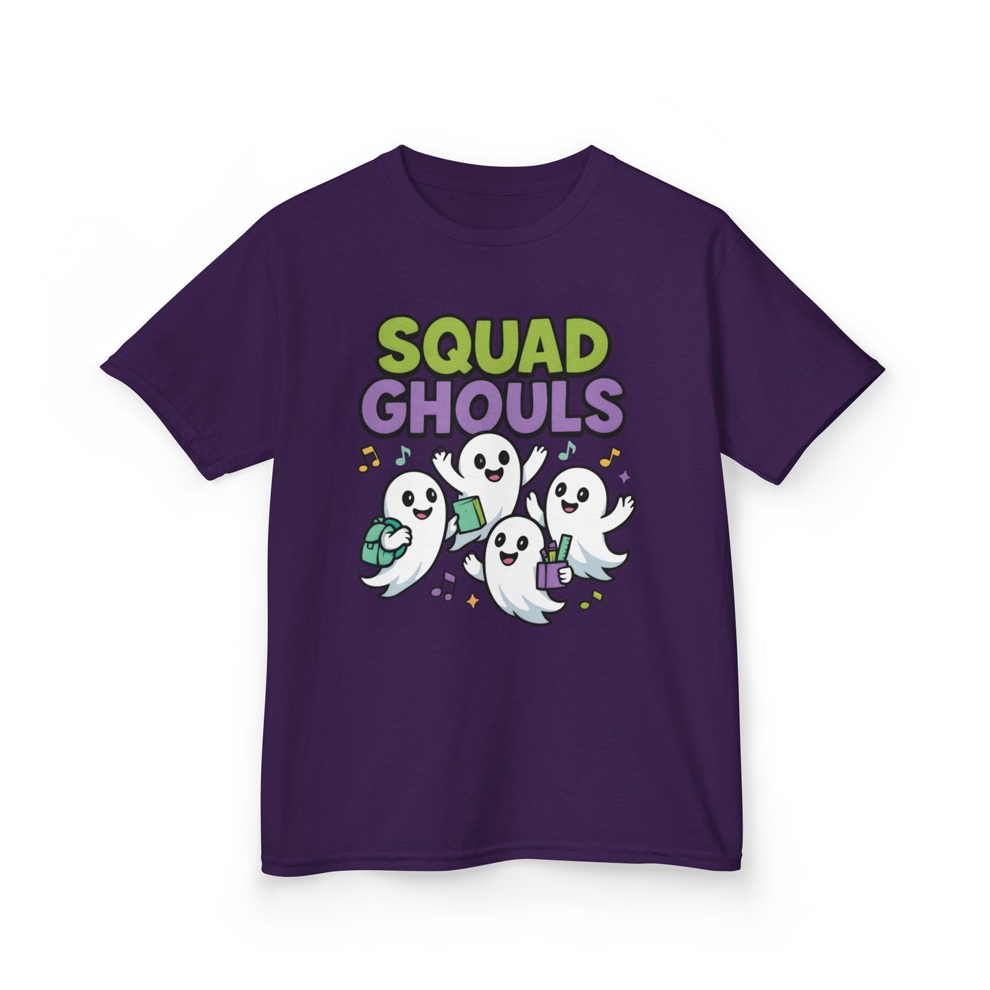 Kids Squad Ghouls T-Shirt, Cute Ghost Friends School Shirt, Halloween Back to School Tee for Boys & Girls