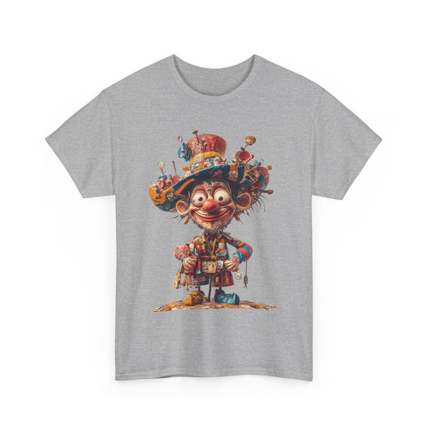 Colorful Clown T-Shirt, Funny Circus Character Graphic Tee, Whimsical Comic Style Shirt for Humor Lovers, Comedy Tee