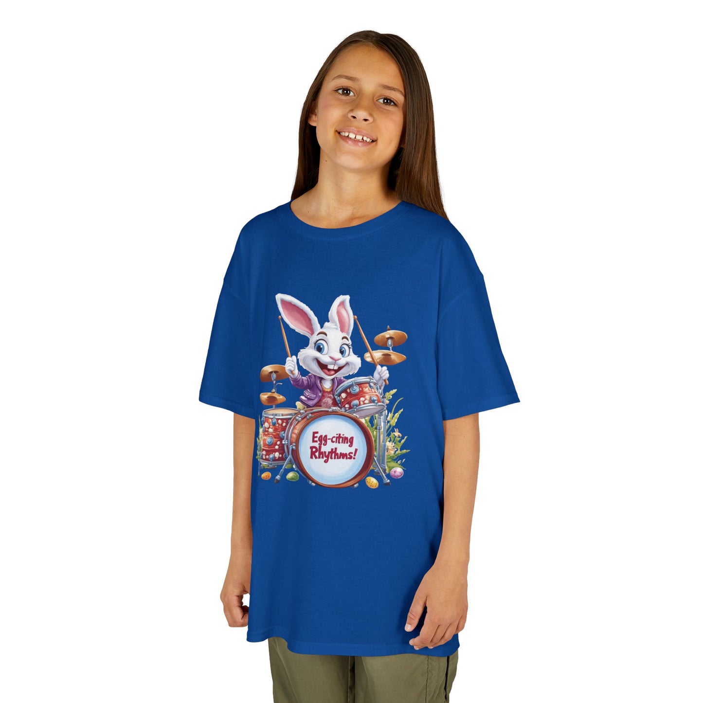 Easter Bunny Drummers Tee | Kids Cotton T-Shirt, Fun Easter Gift, Spring Celebration Shirt, Playful Kids Apparel, Drum Shirt