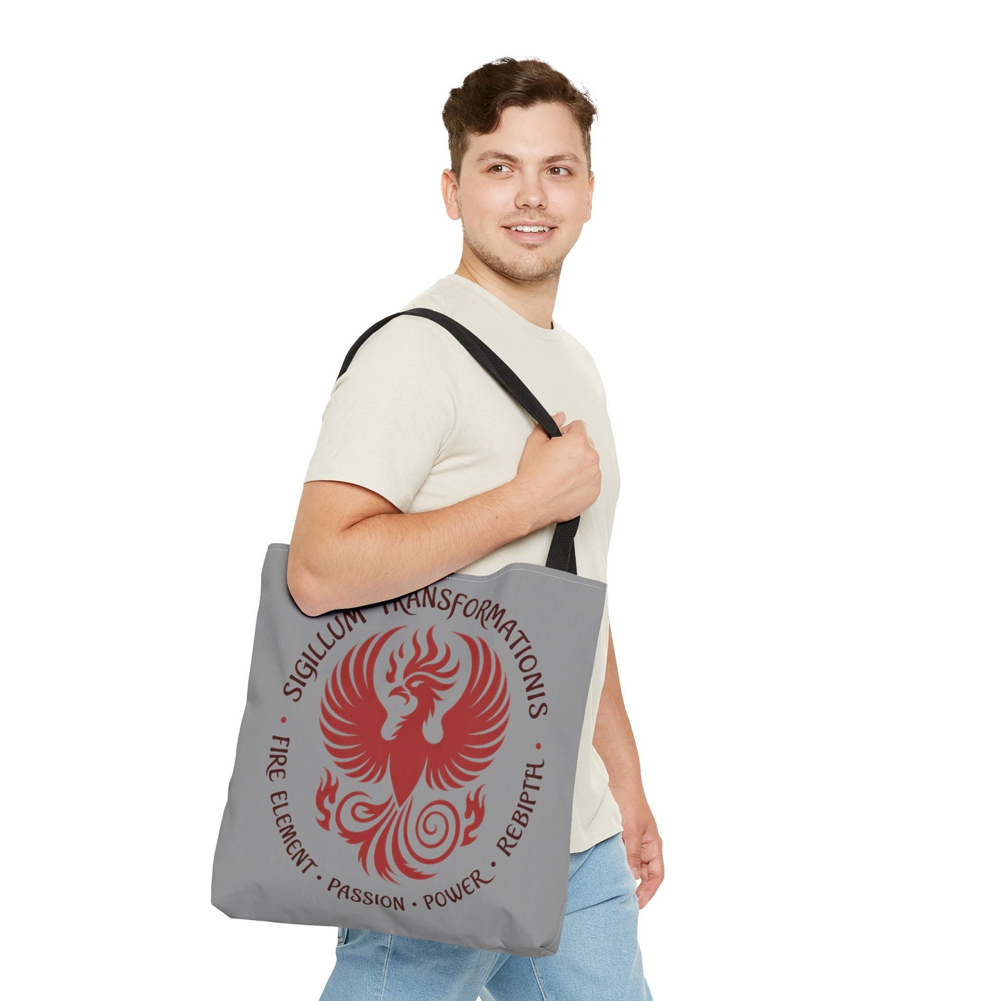 Phoenix Transformation Tote Bag, Canvas Shopper, Boho Beach Bag, Festival Accessory, Eco-Friendly Gift, Large Canvas Bag, Weekender Bag